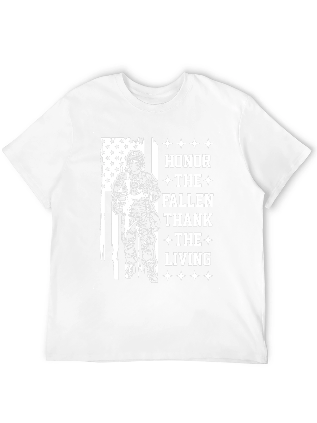 Black Honor Fallen, Thank Living T-Shirt view 12