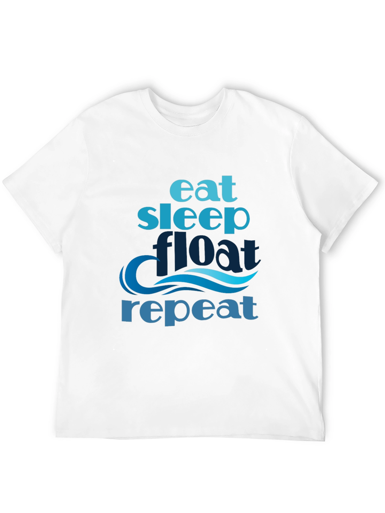 Black Eat Sleep Float Repeat T-Shirt view 12