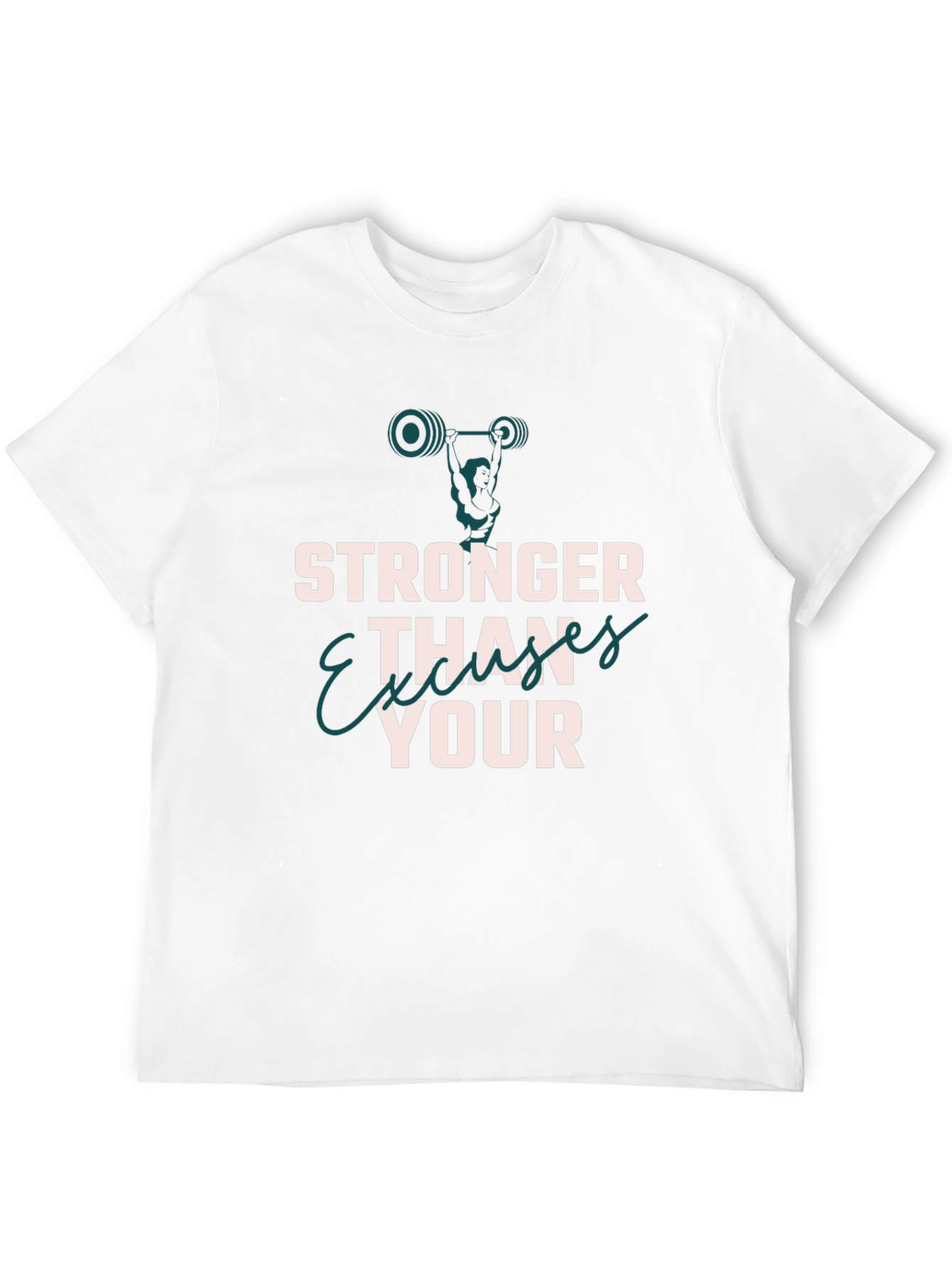 Black Stronger Than Your Excuses Black T-Shirt Workout Gym view 12