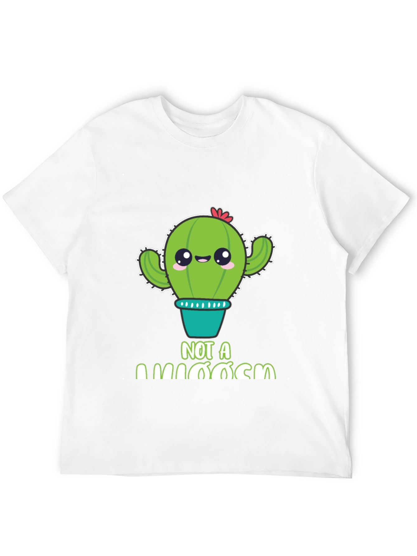Black Cute Cactus Pun T-Shirt - "Not A Hugger" Graphic Tee view 12