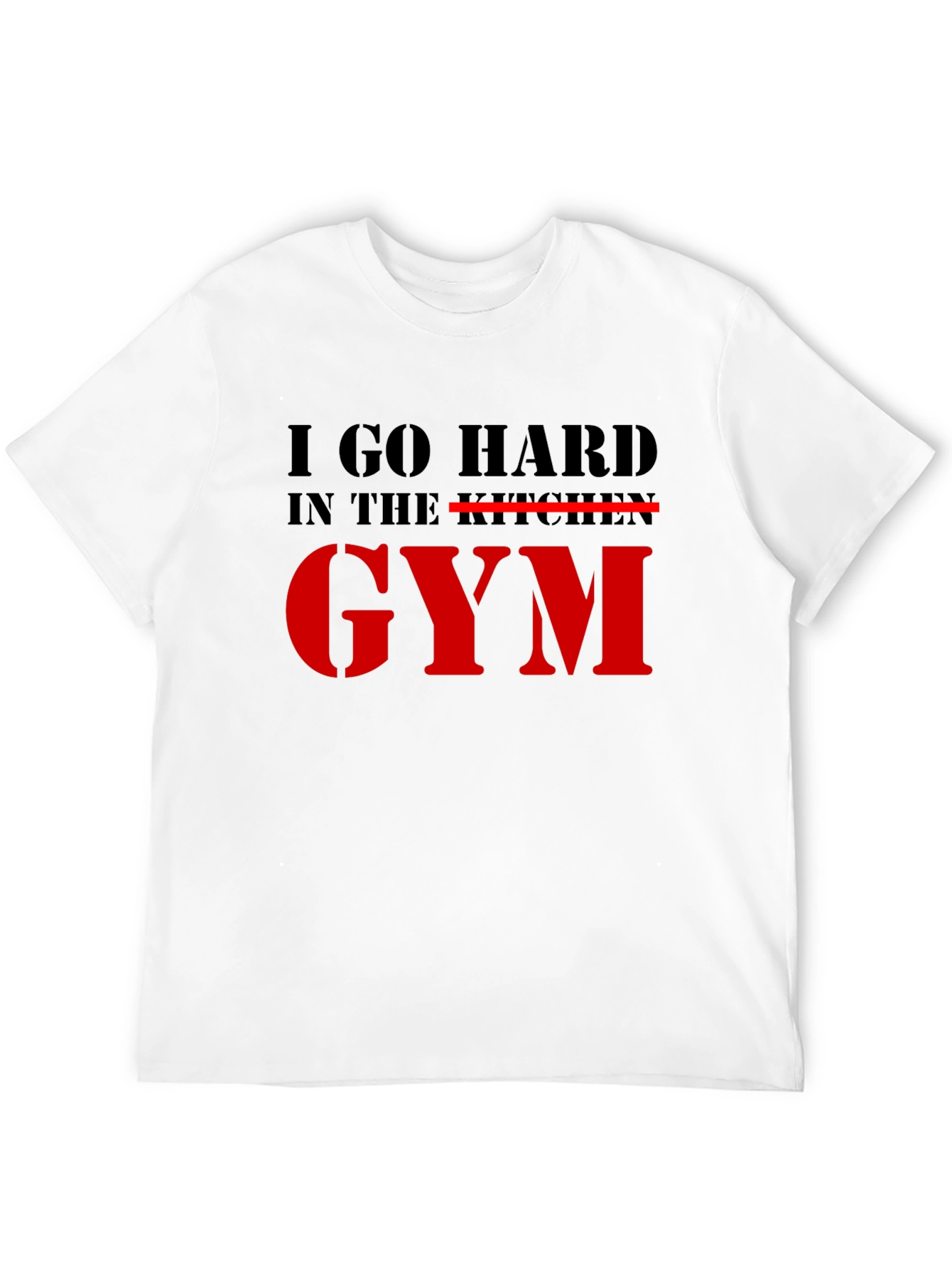 Black I Go Hard in the Gym Graphic T-Shirt view 12