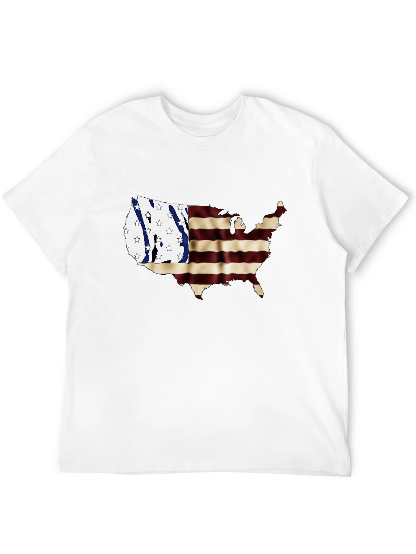 USA Map Flag Graphic Tee - 12