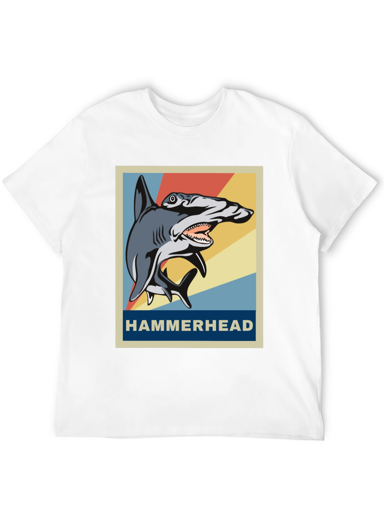 Black Hammerhead Shark Graphic Tee - Retro Style view 12