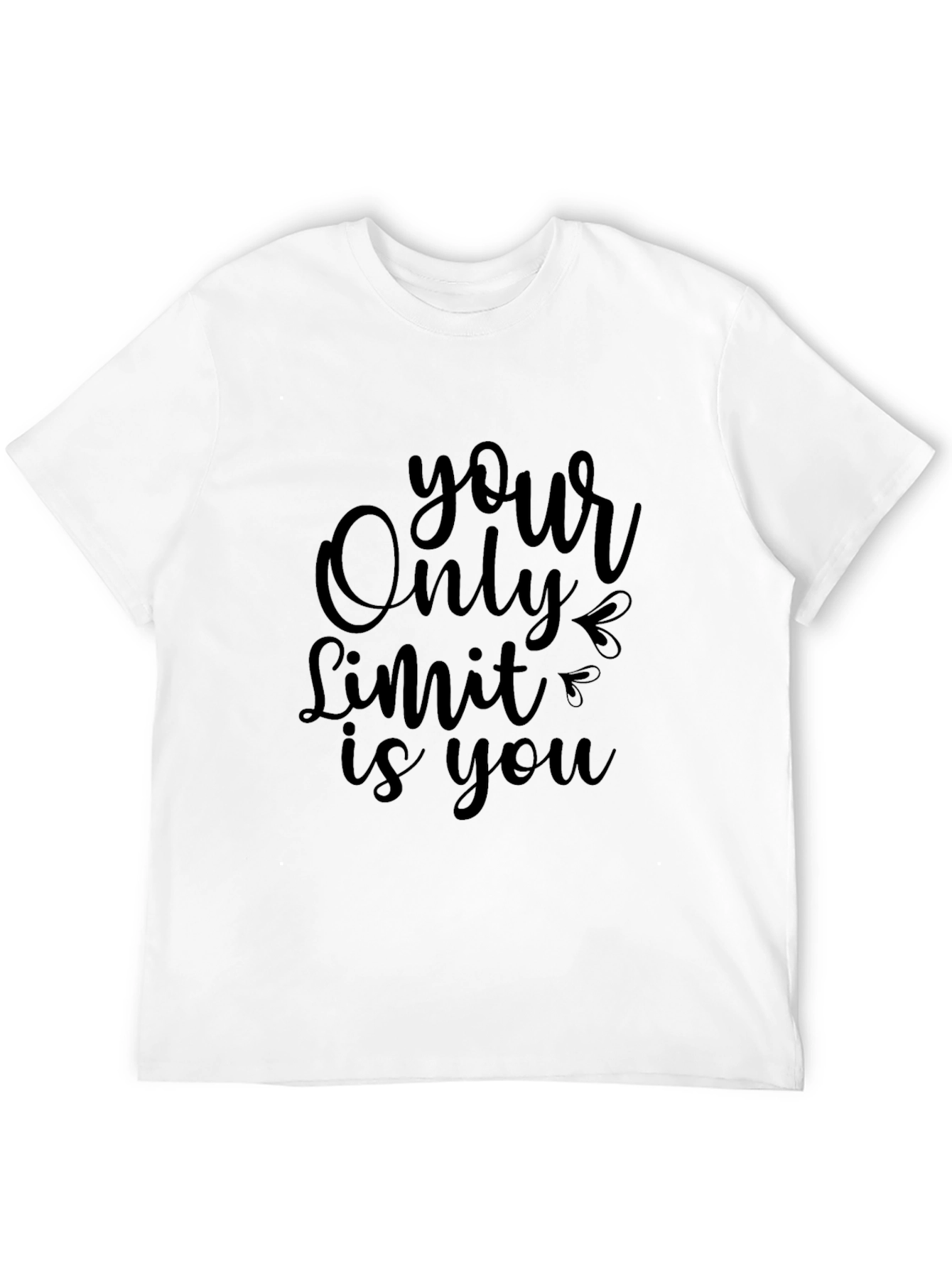 Black Motivational Graphic Tee - Your Only Limit view 12