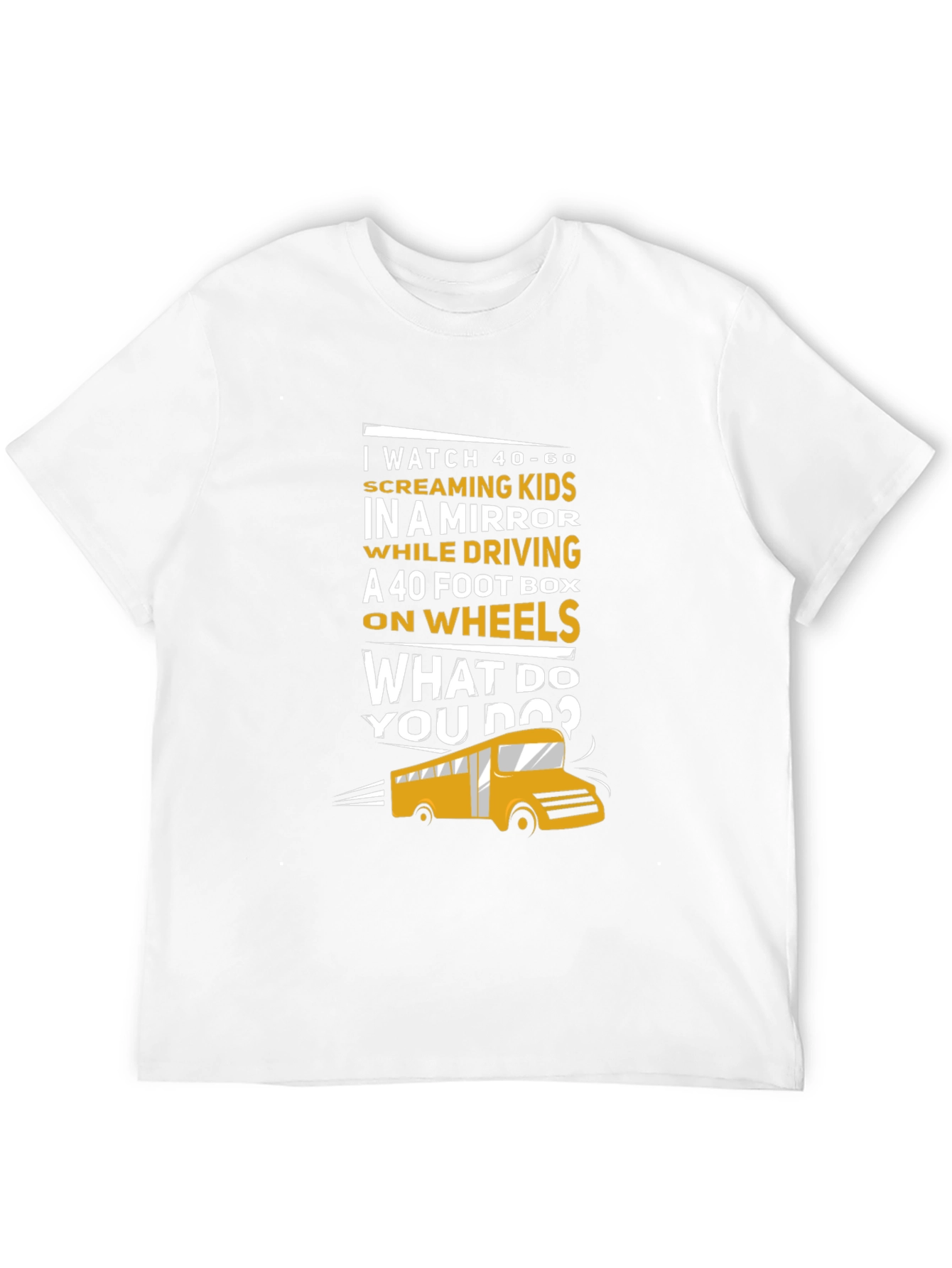 Black School Bus Driver T-Shirt - 40-60 Screaming Kids view 12
