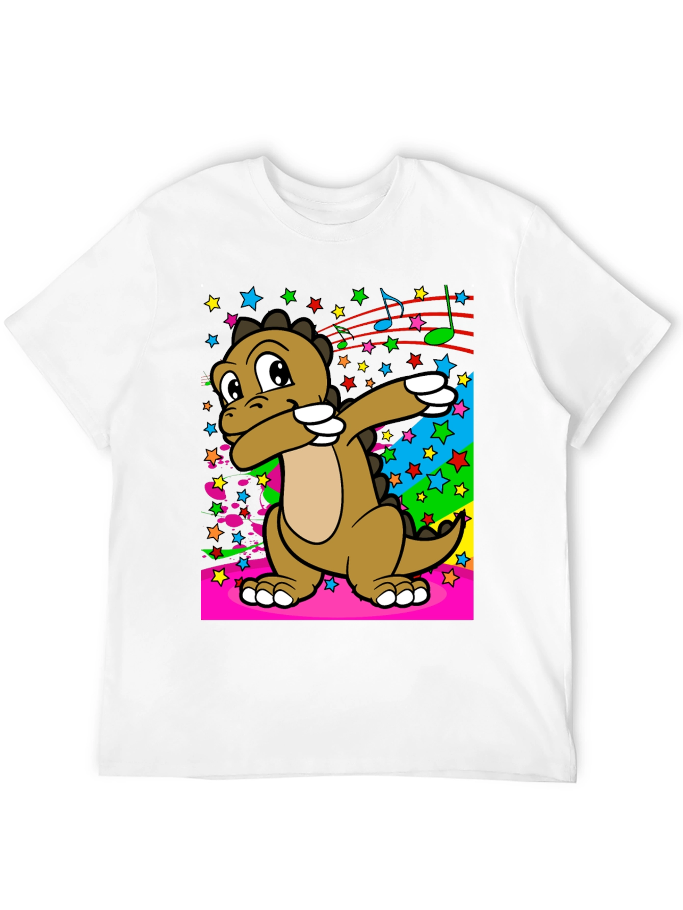 Black Dabbing Dinosaur T-Shirt - Fun Graphic Tee view 12