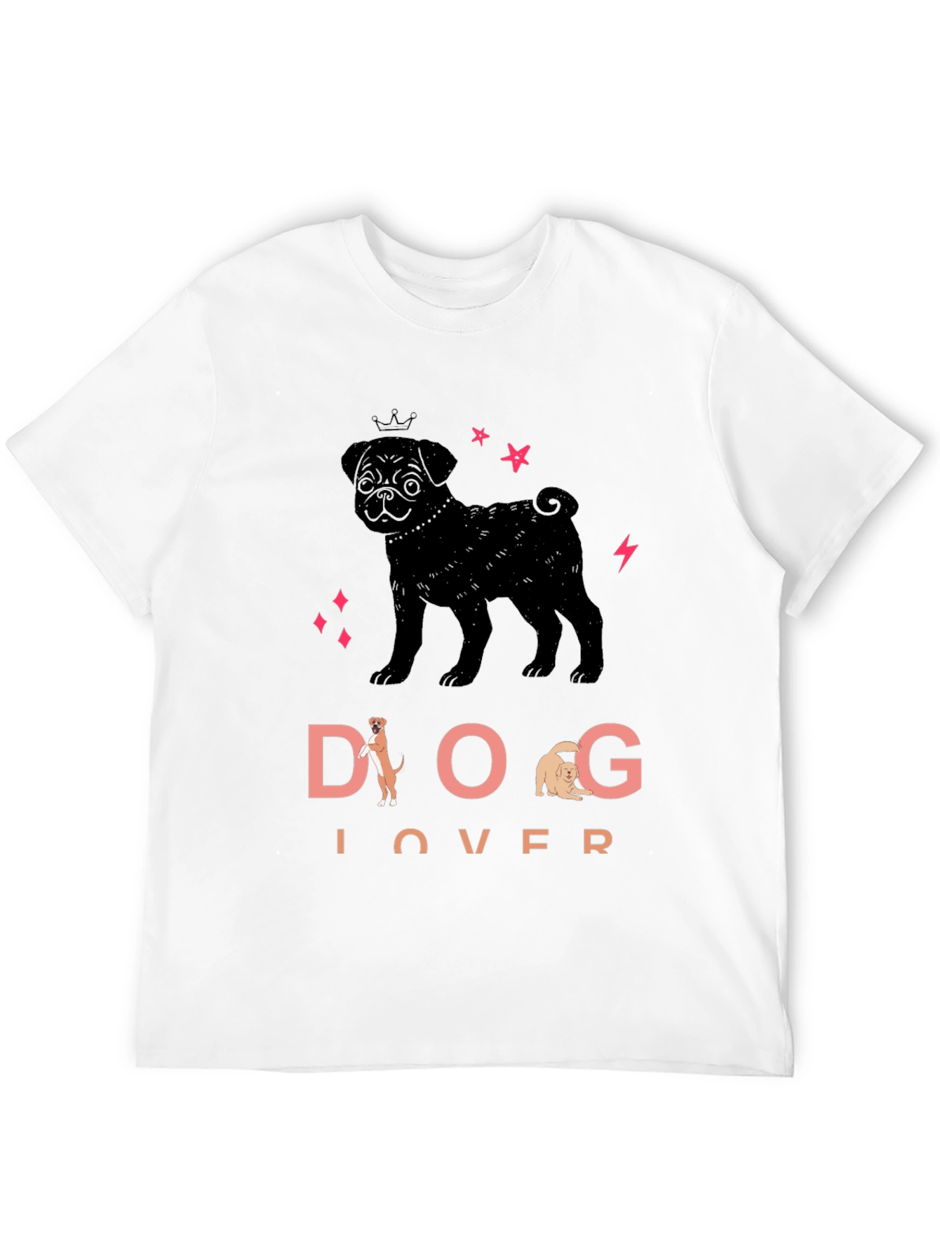 Black Dog Lover Black Graphic Tee view 12