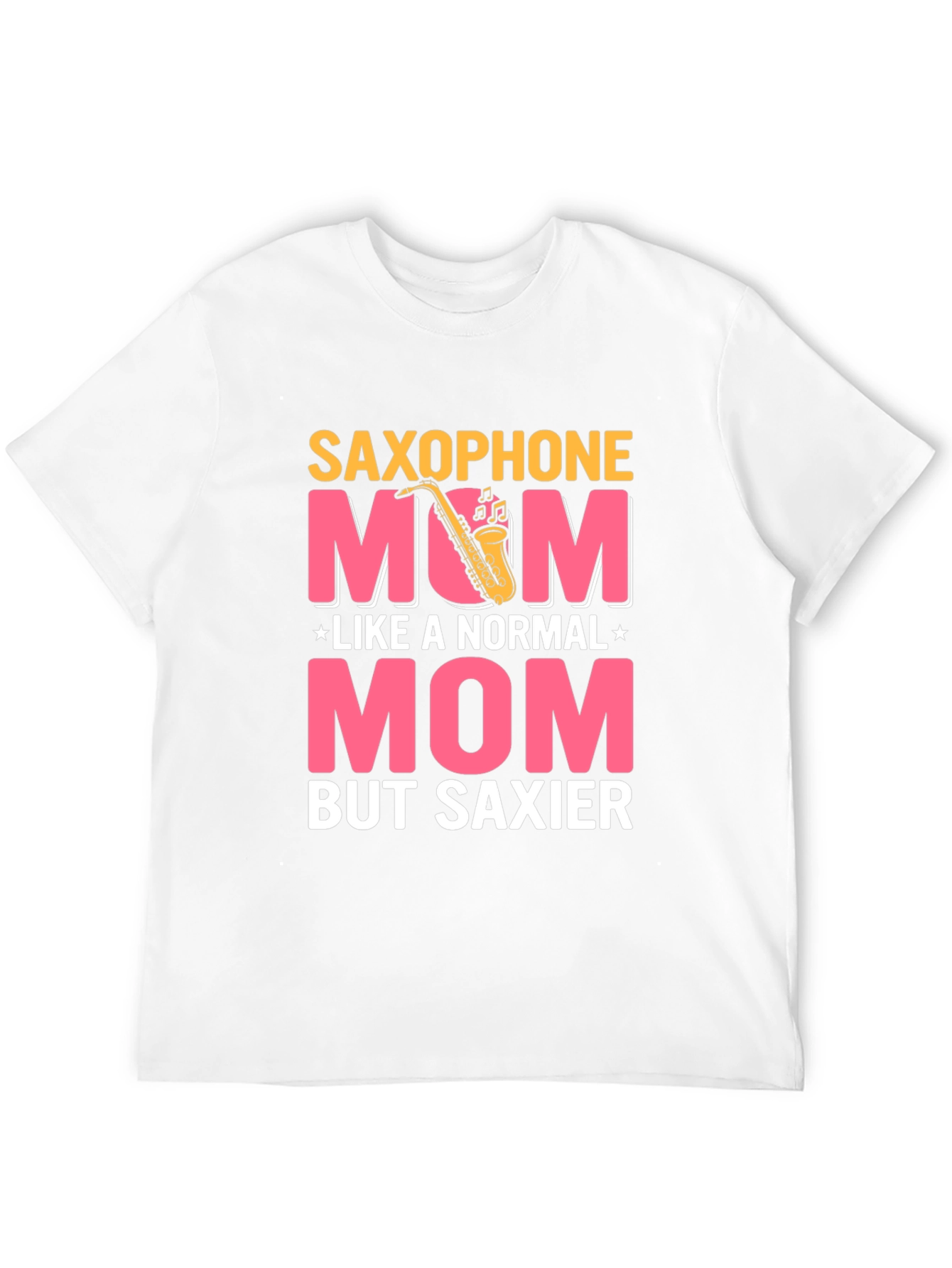 Black Saxophone Mom T-Shirt: Normal Mom But Saxier Tee view 12