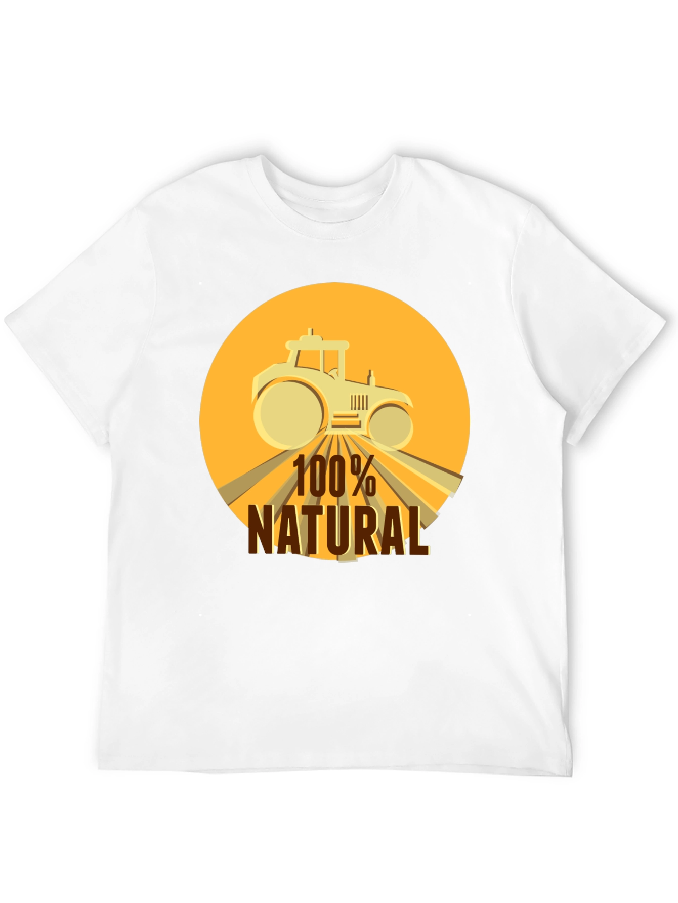 Black 100% Natural Tractor Graphic Tee - Black Cotton Blend view 12