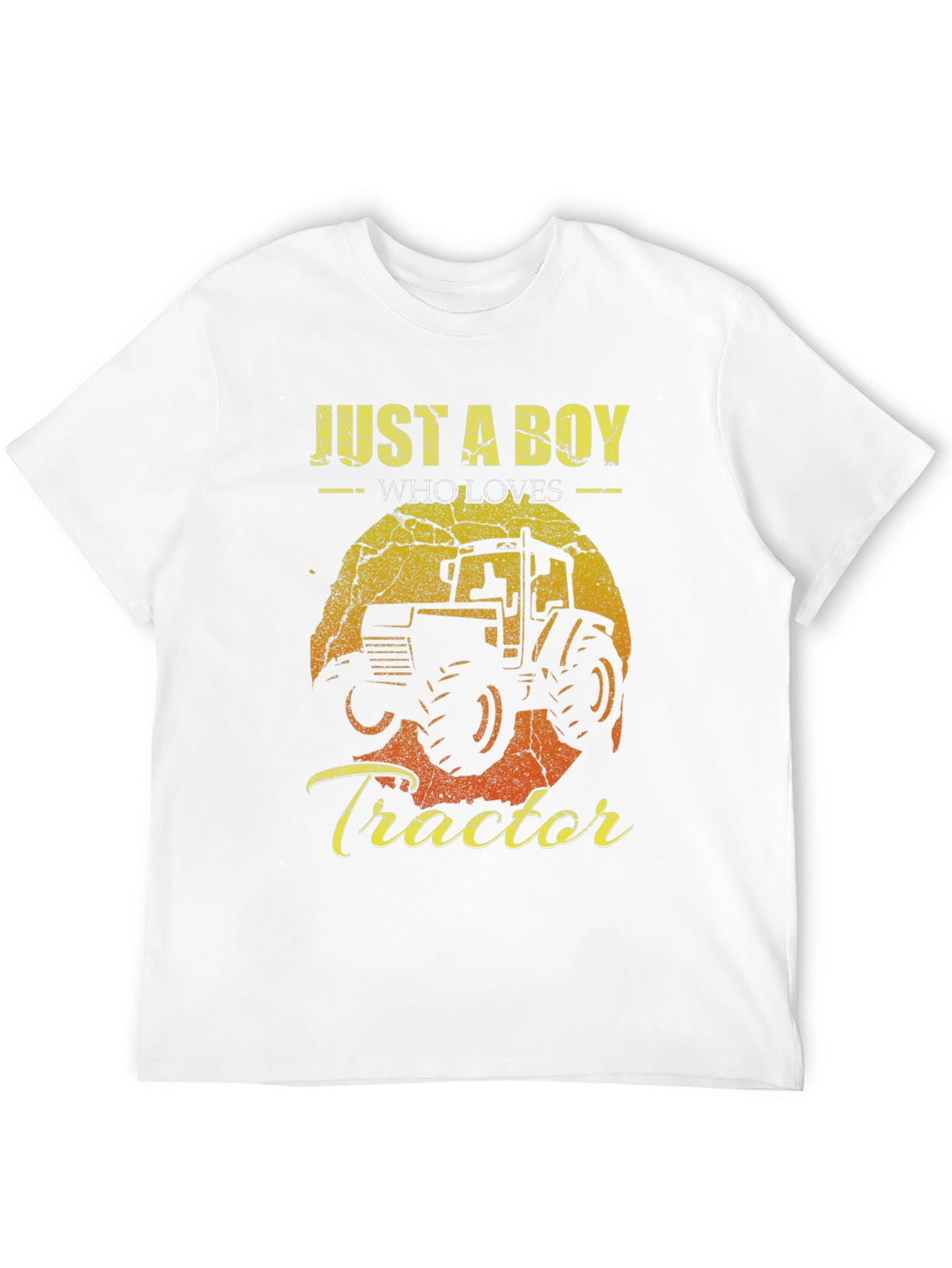 Black Just a Boy Who Loves Tractors Graphic Tee view 12
