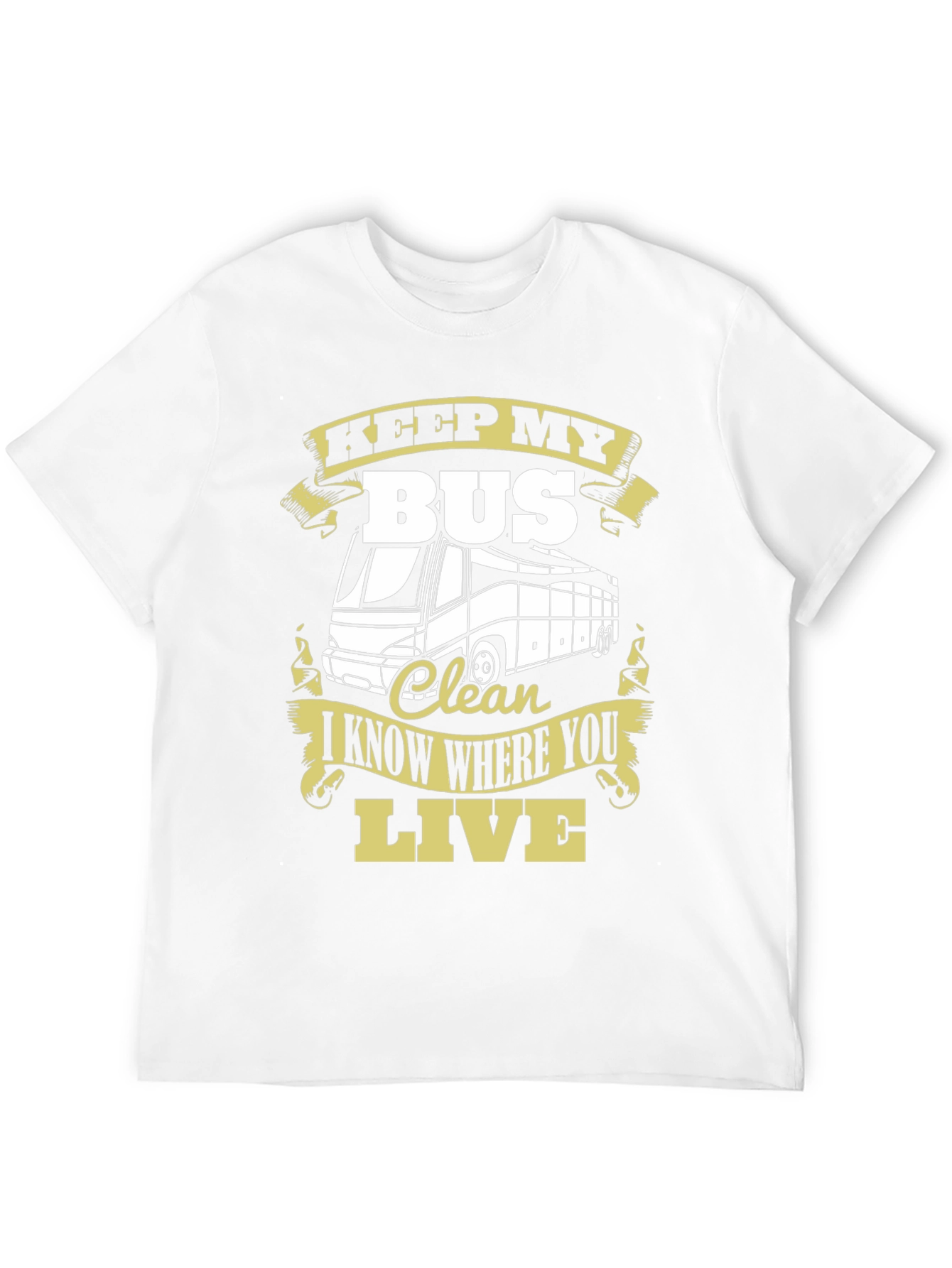 Black Keep My Bus Clean T-Shirt view 12