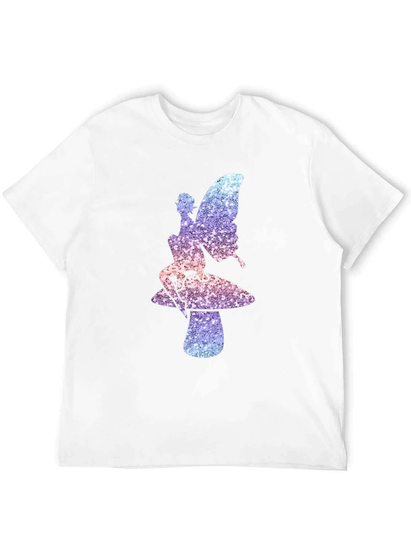 Black Fairy on Mushroom Black T-Shirt view 12