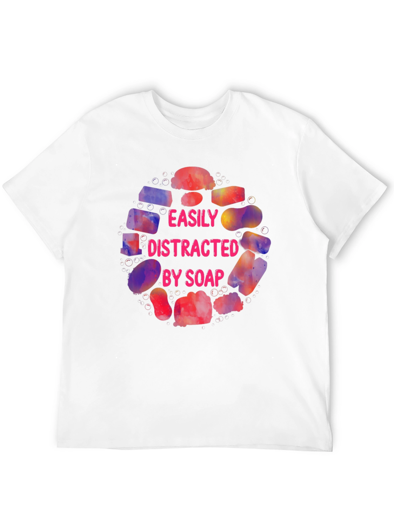 Black Easily Distracted By Soap Graphic T-Shirt view 12