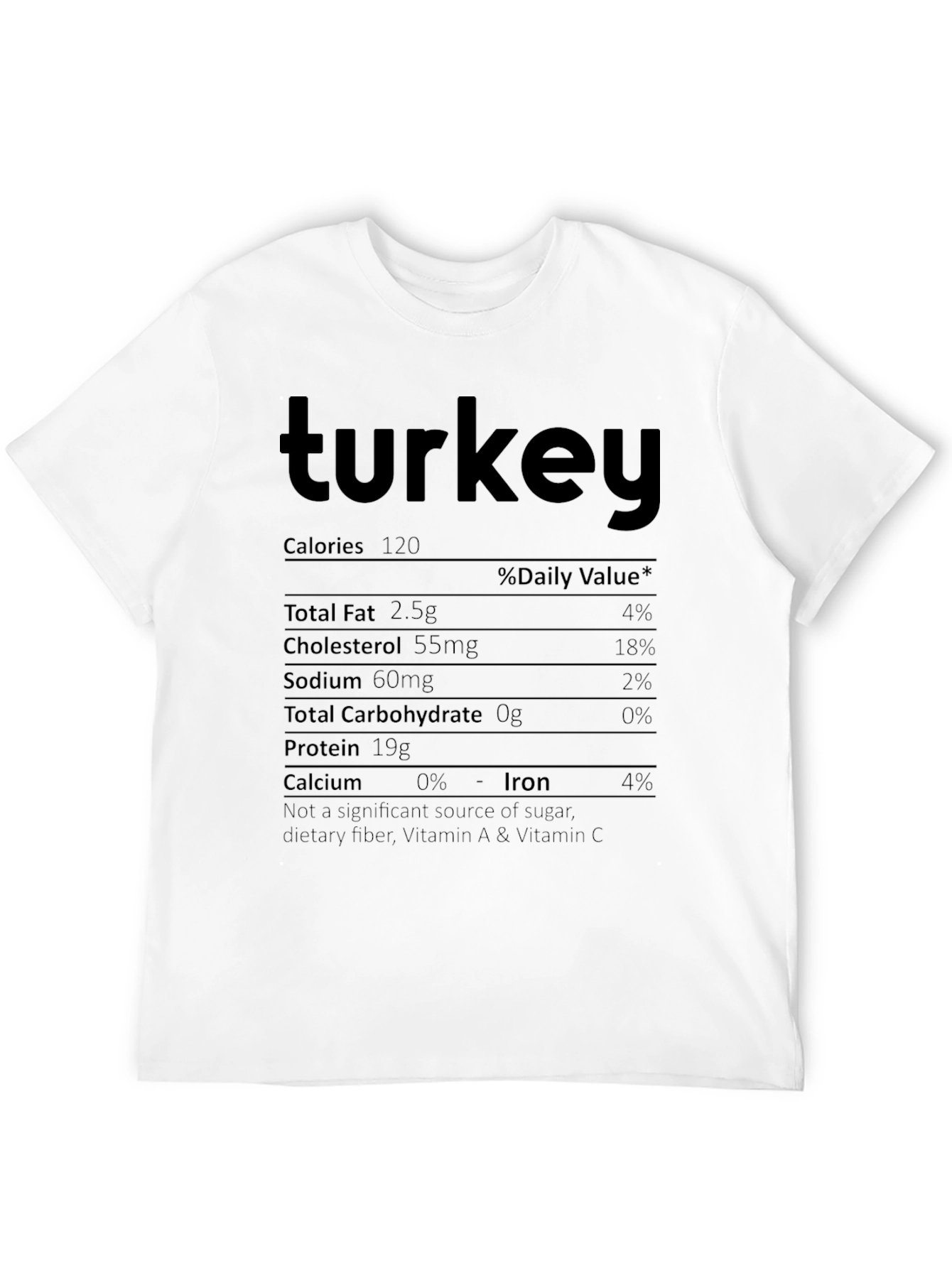 Black Turkey Nutrition Facts Black T-Shirt view 12