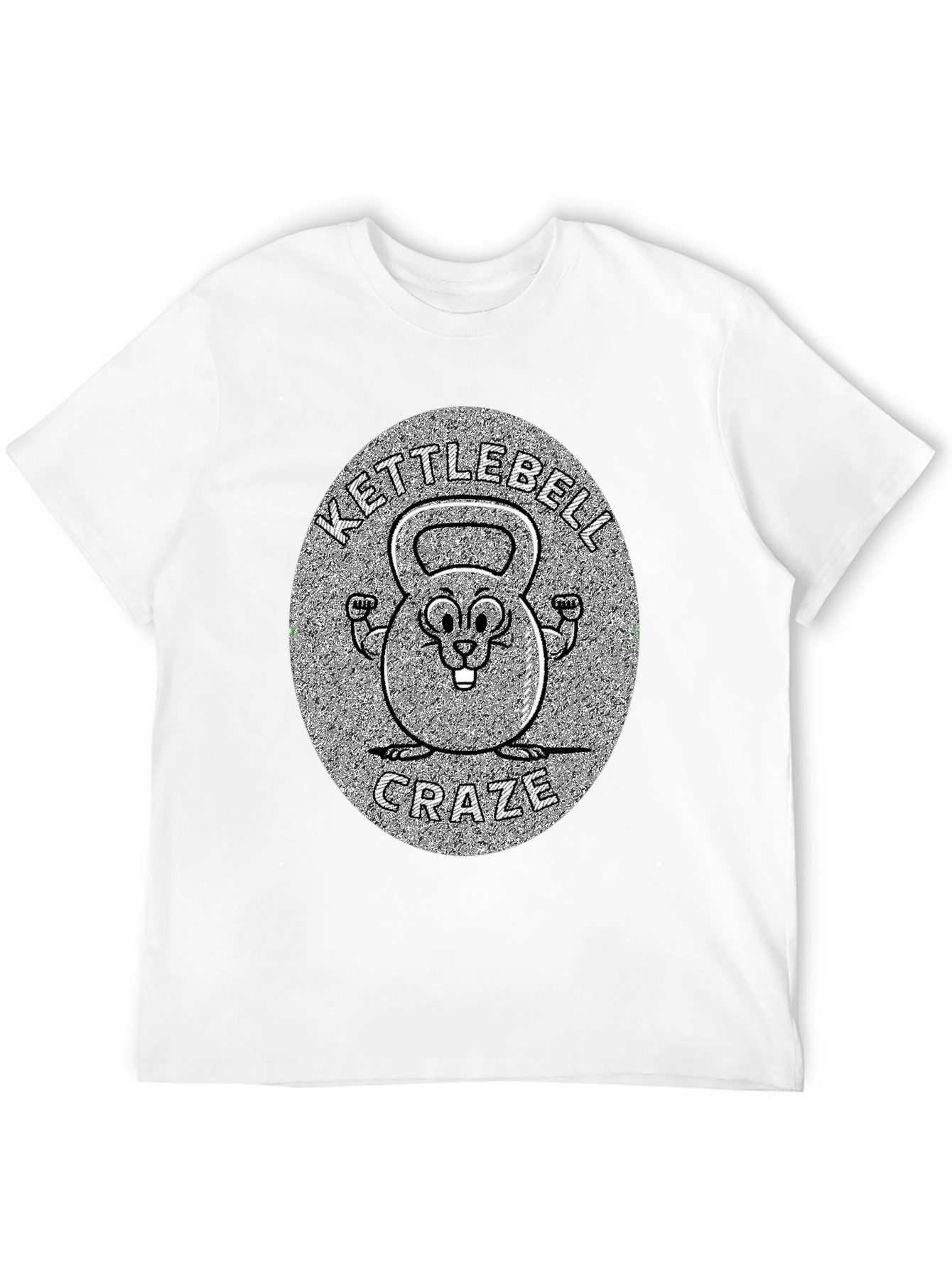 Black Kettlebell Craze T-Shirt - Fitness Novelty Tee view 12