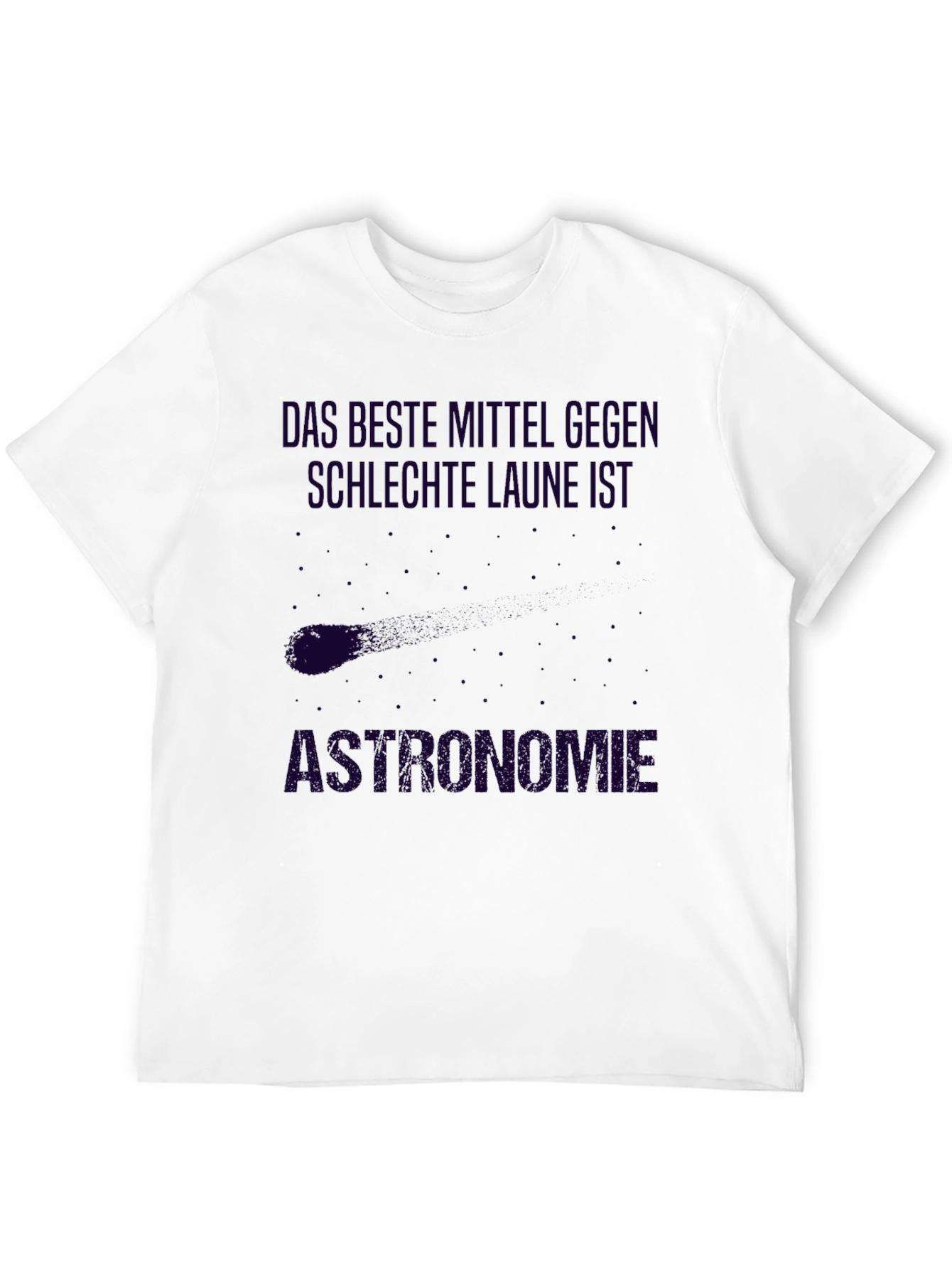 Black Astronomie T-Shirt, Funny Astronomy Shirt, German Text view 12