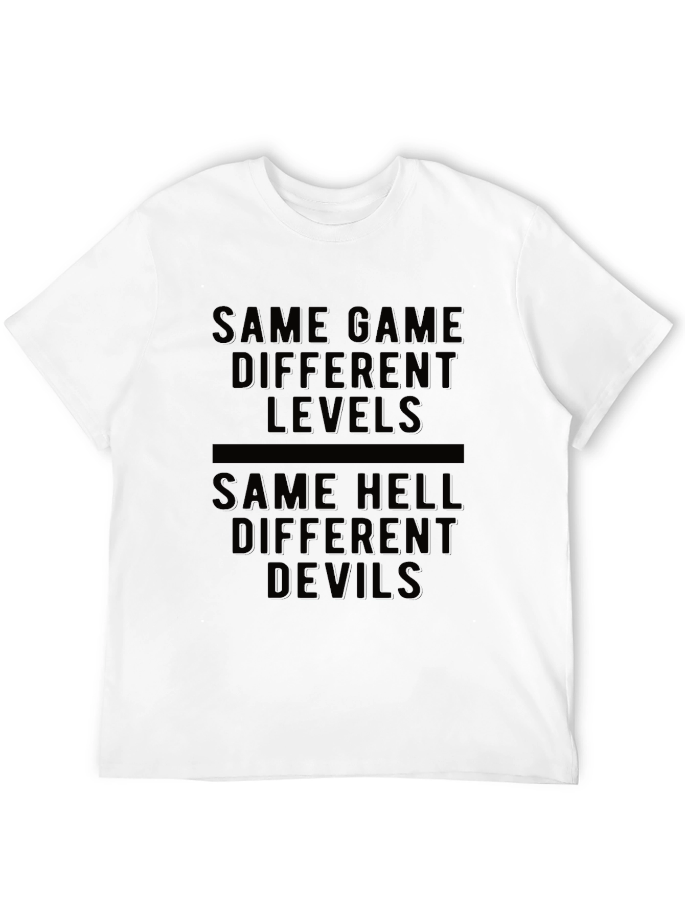 Black Same Game Different Levels Graphic Tee view 12