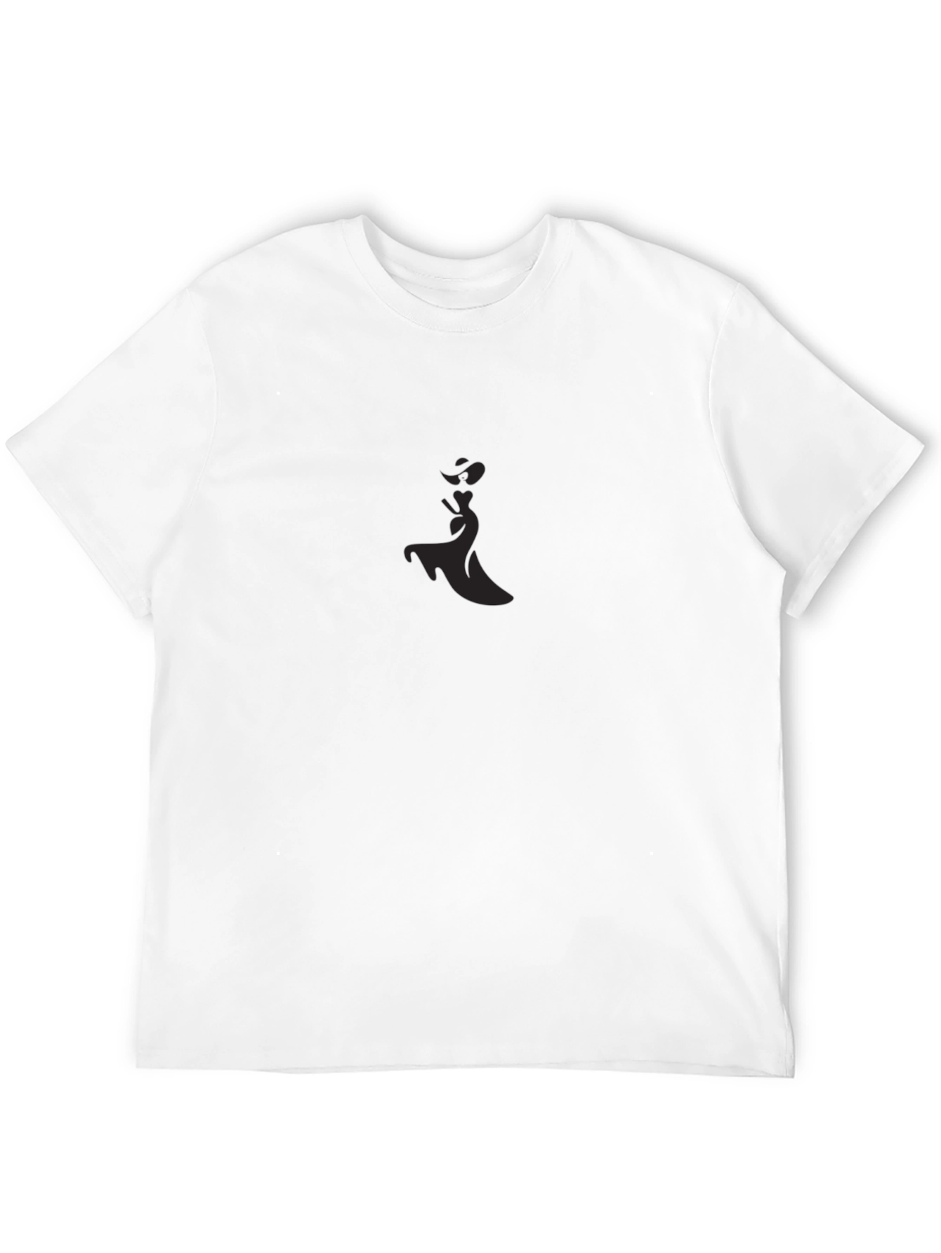 Black Elegant Silhouette Black T-Shirt view 12