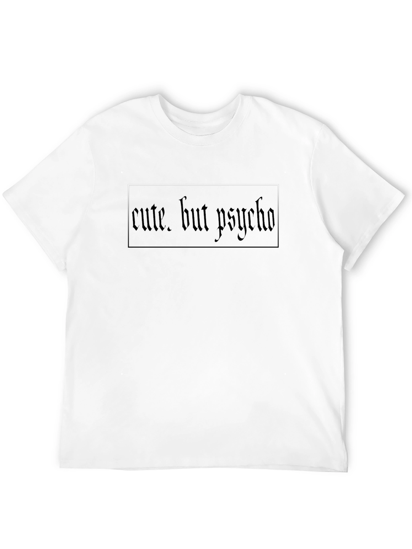 Black Cute But Psycho Black Graphic Tee view 12