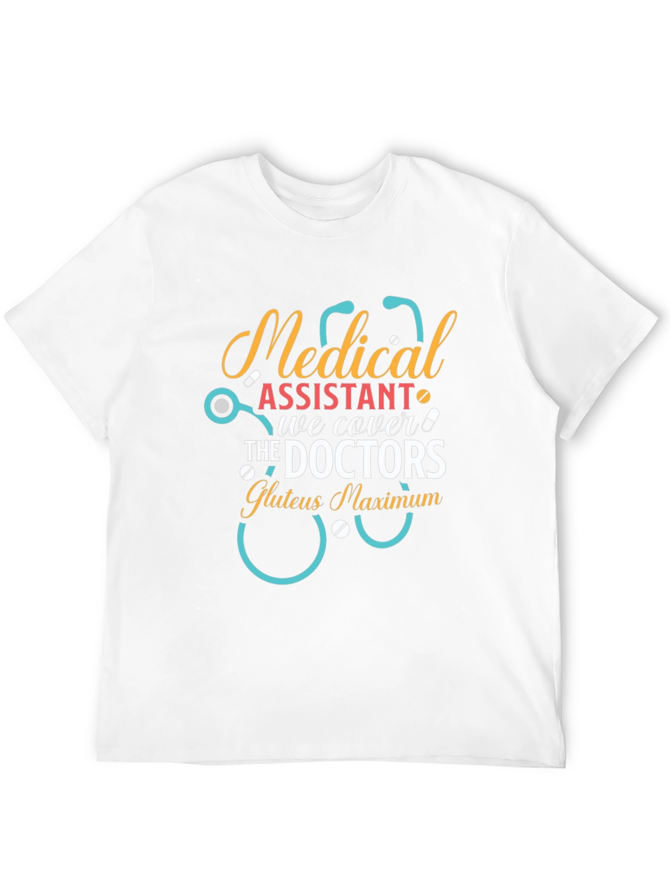 Black Medical Assistant T-Shirt - Cover the Doctors Funny MA Tee view 12