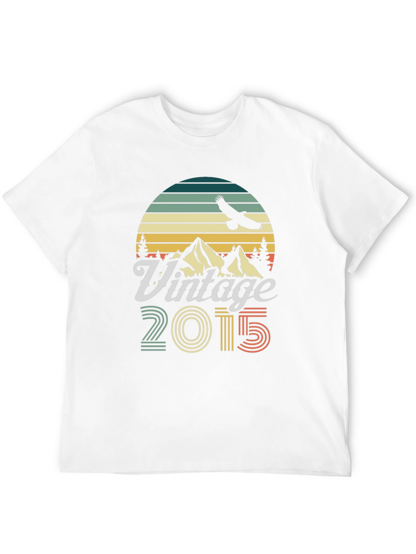 Black Vintage 2015 Graphic T-Shirt Retro Birthday Gift view 12