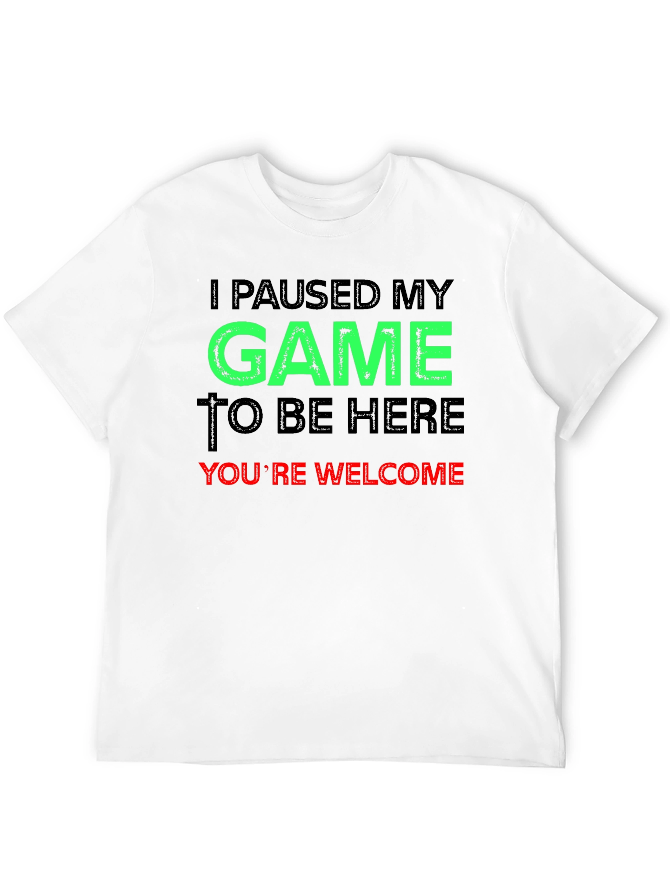 Black Funny Gamer T-Shirt - I Paused My Game view 12