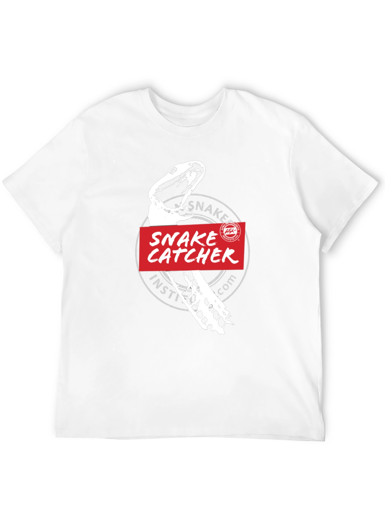 Black Snake Catcher Institute T-Shirt -  Black Cotton Tee view 12