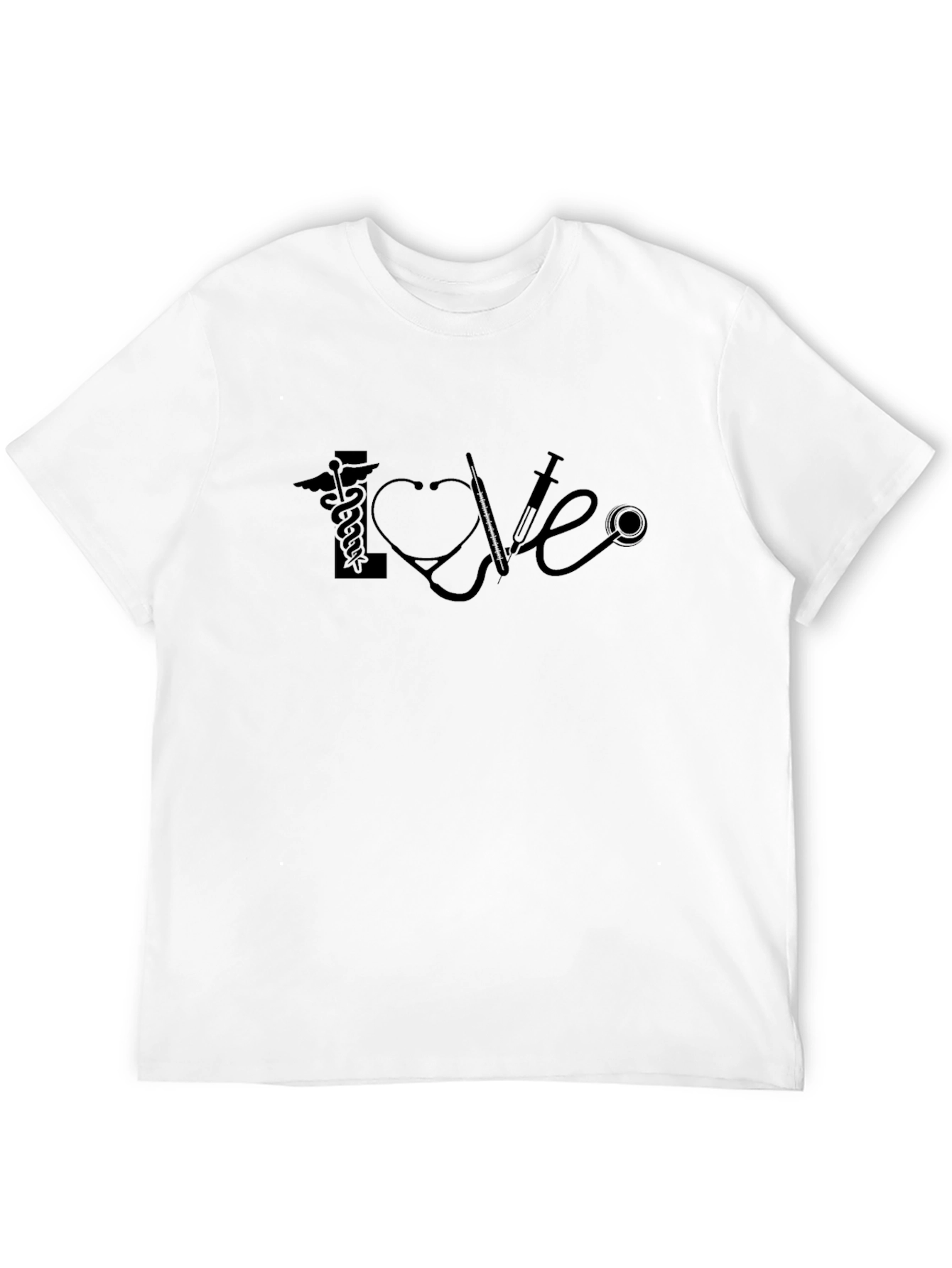 Black Medical Love T-Shirt - Black view 12
