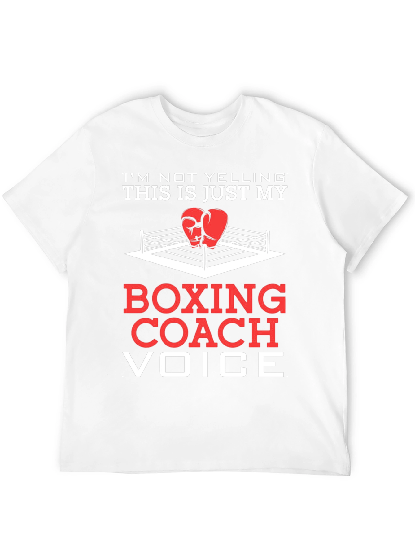 Black Boxing Coach Voice T-Shirt - Funny Boxing Gift view 12