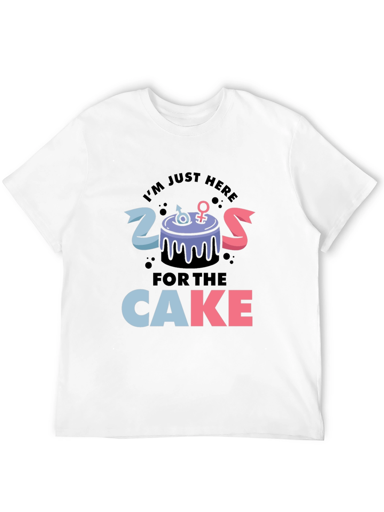 Black Gender Reveal Cake T-Shirt view 12
