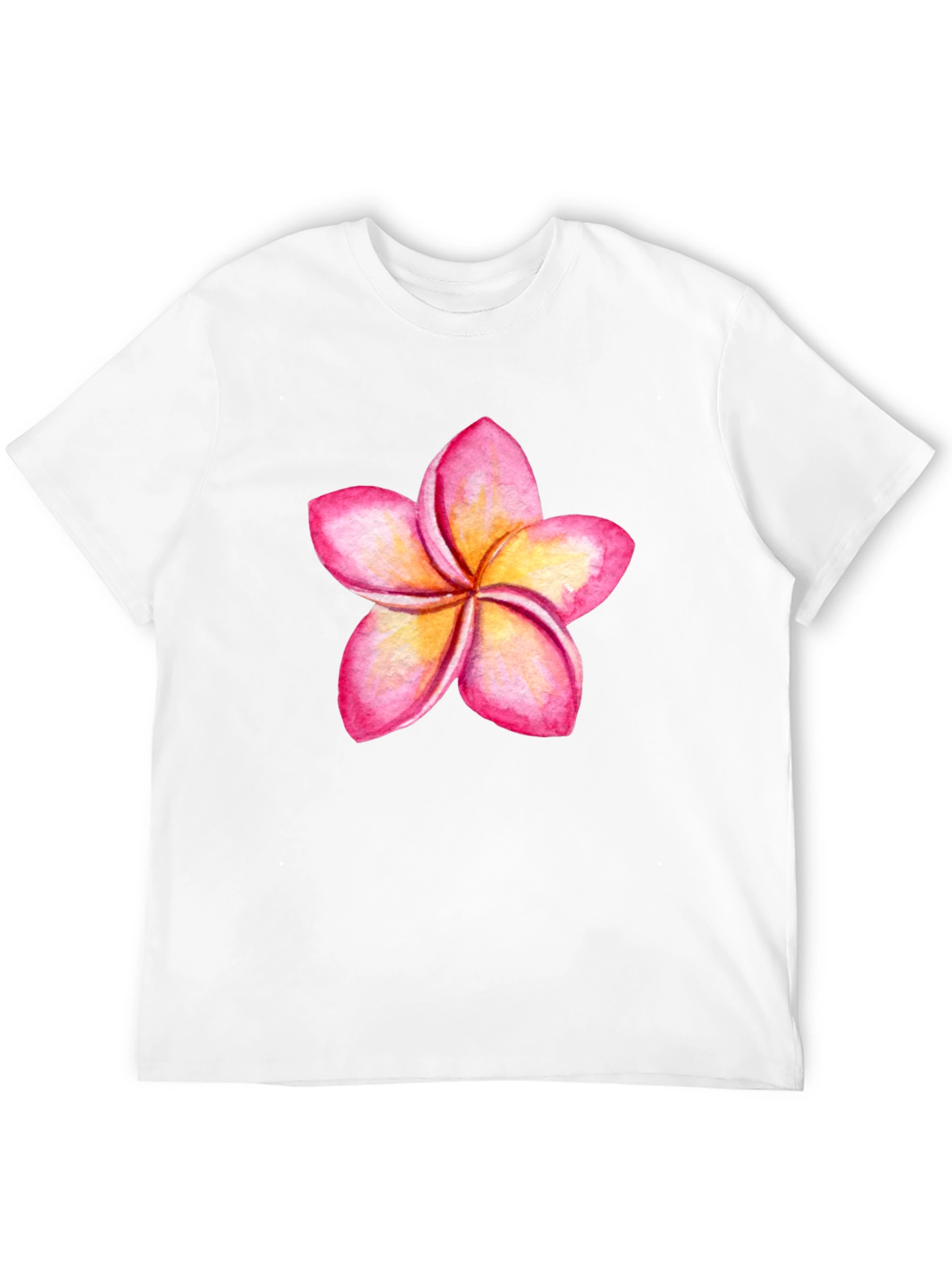Black Tropical Plumeria Flower Graphic Tee view 12