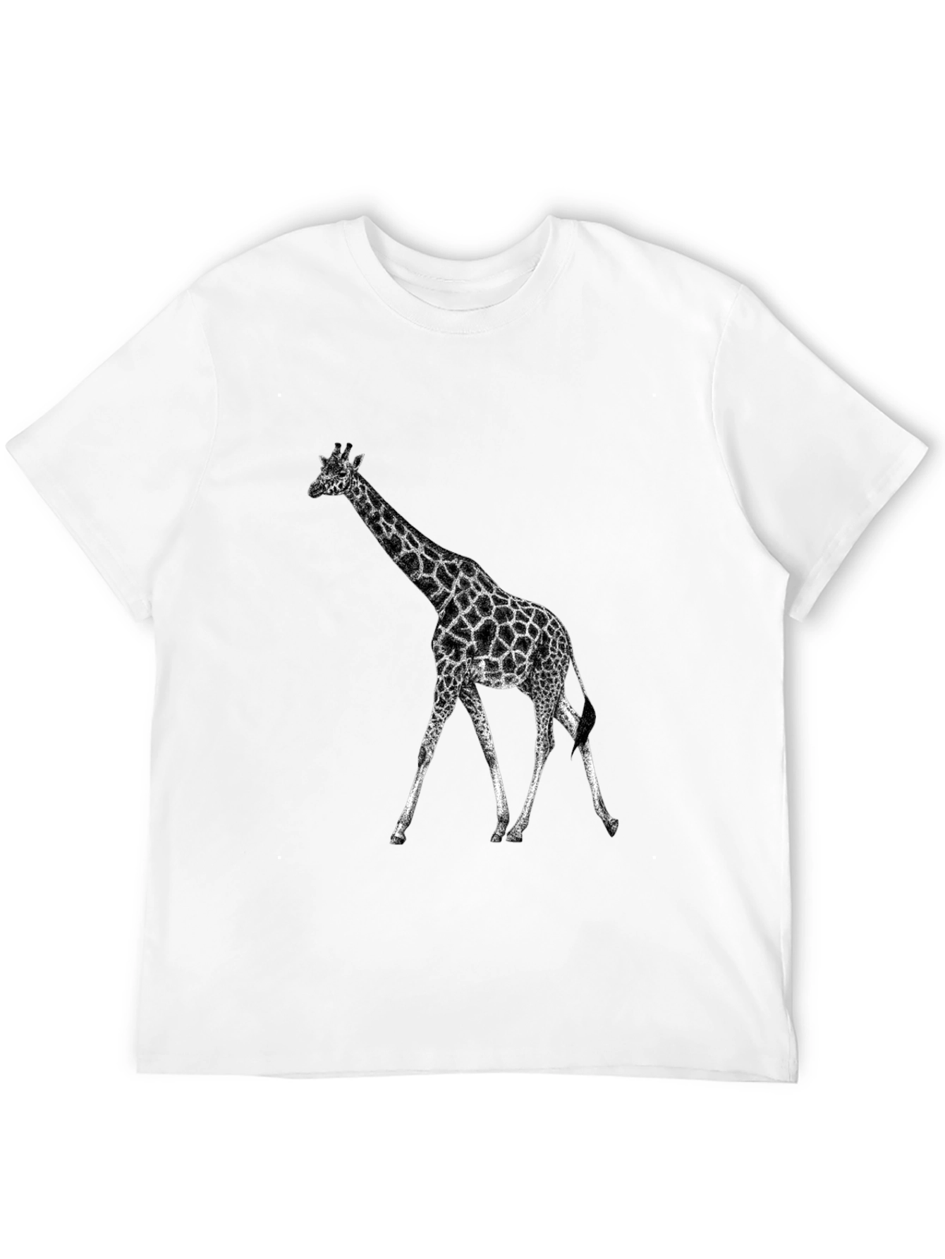 Black Giraffe Graphic Tee - Black Casual T-Shirt view 12