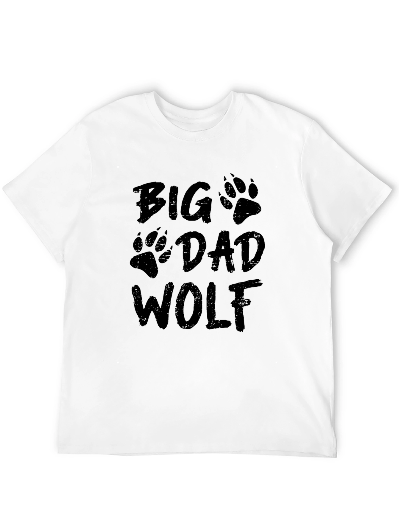 Black Big Dad Wolf Graphic Tee - Black view 12