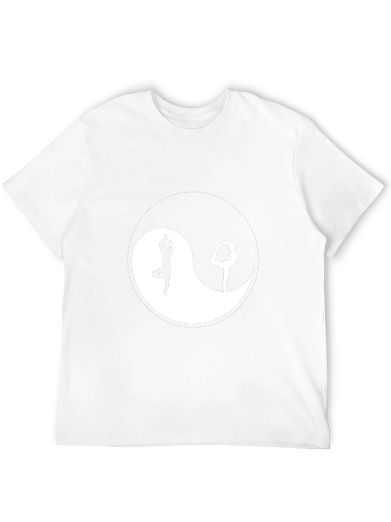 Black Yin Yang Yoga Graphic Black T-Shirt view 12