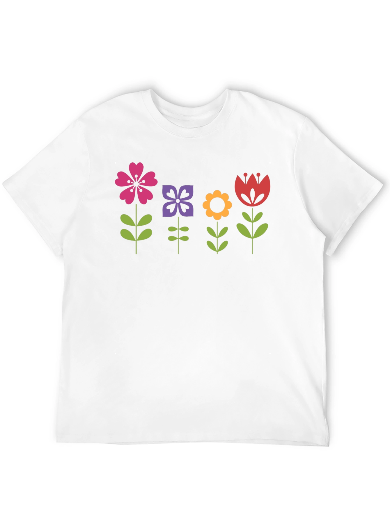 Black Floral Print T-Shirt - Black Cotton Tee view 12