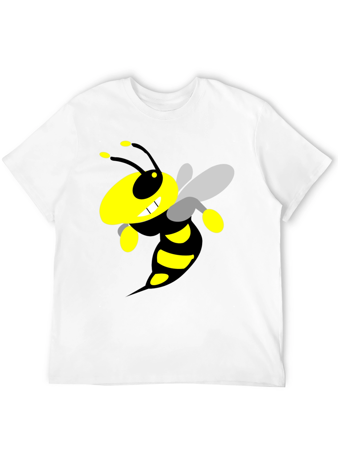 Black Cartoon Bee Graphic Black T-Shirt view 12