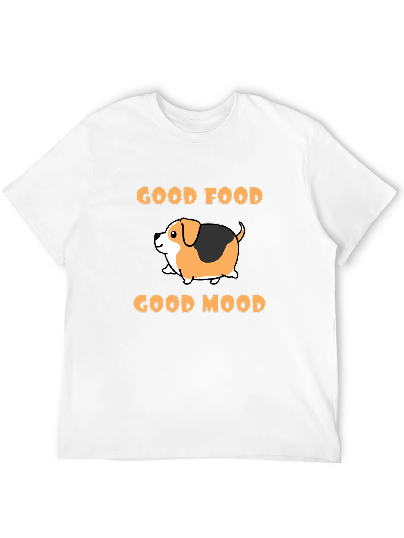 Black Good Food Good Mood Dog T-Shirt view 12