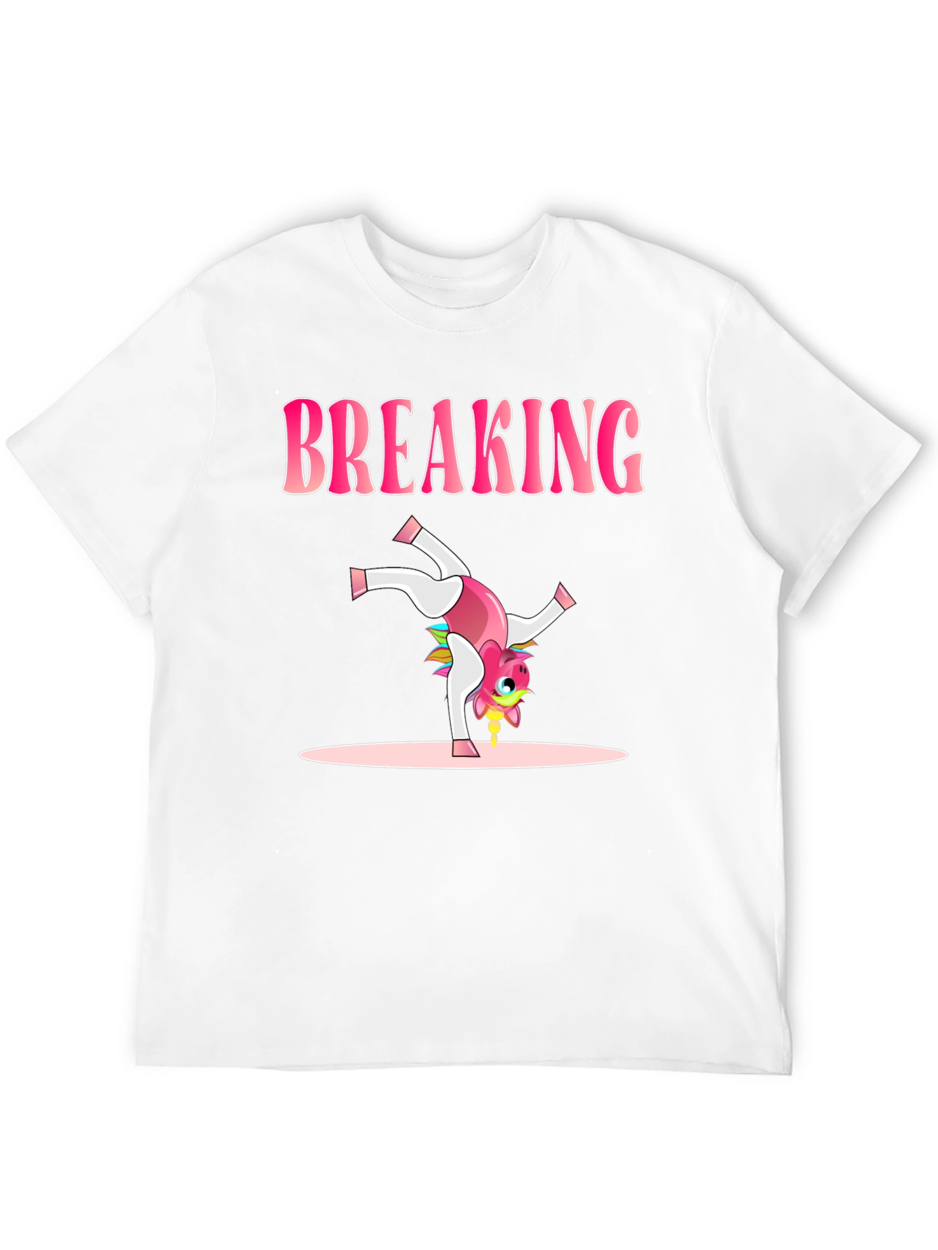 Black Breaking Unicorn Black T-Shirt view 12