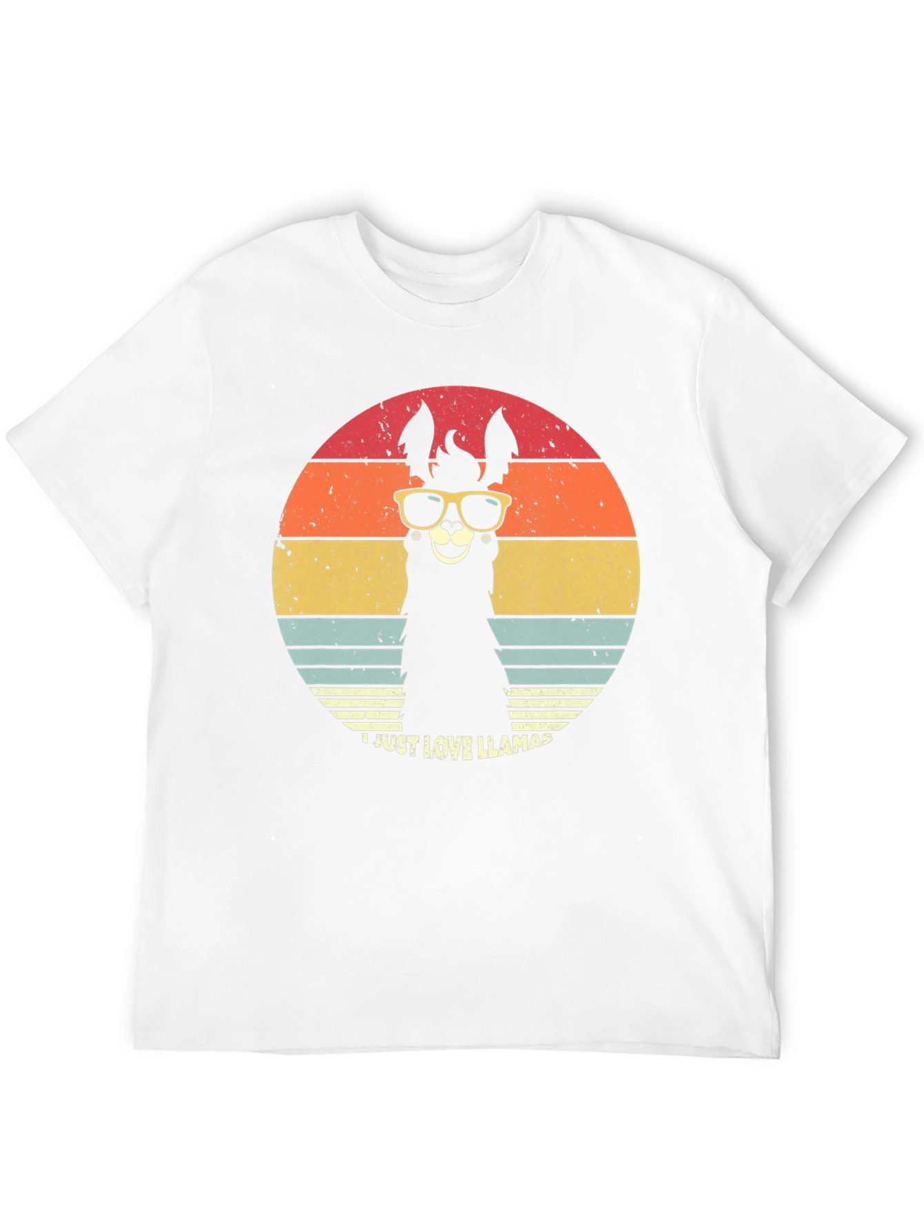 Black Retro Llama T-Shirt - I Just Love Llamas Tee view 12