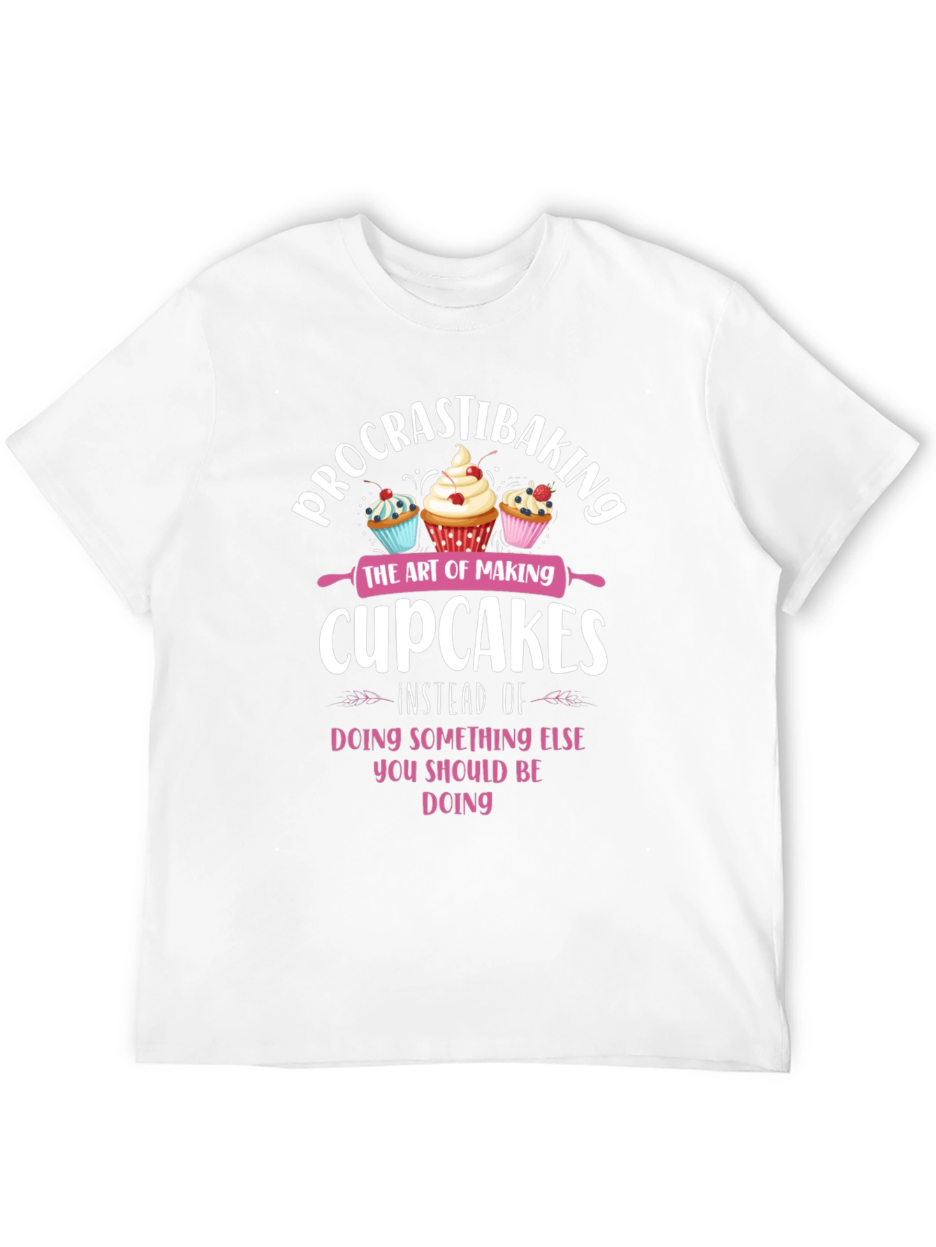 Black Procrastibaking Cupcakes T-Shirt view 12