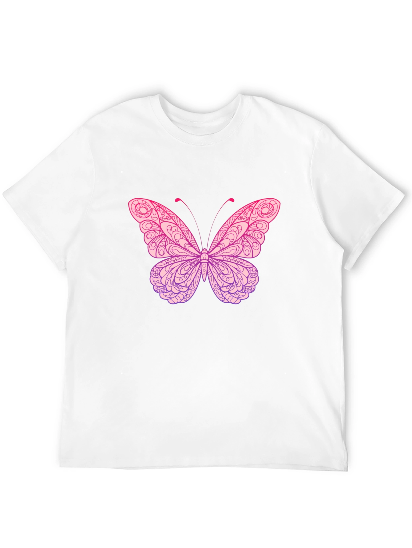 Black Butterfly Graphic Print Black T-Shirt view 12