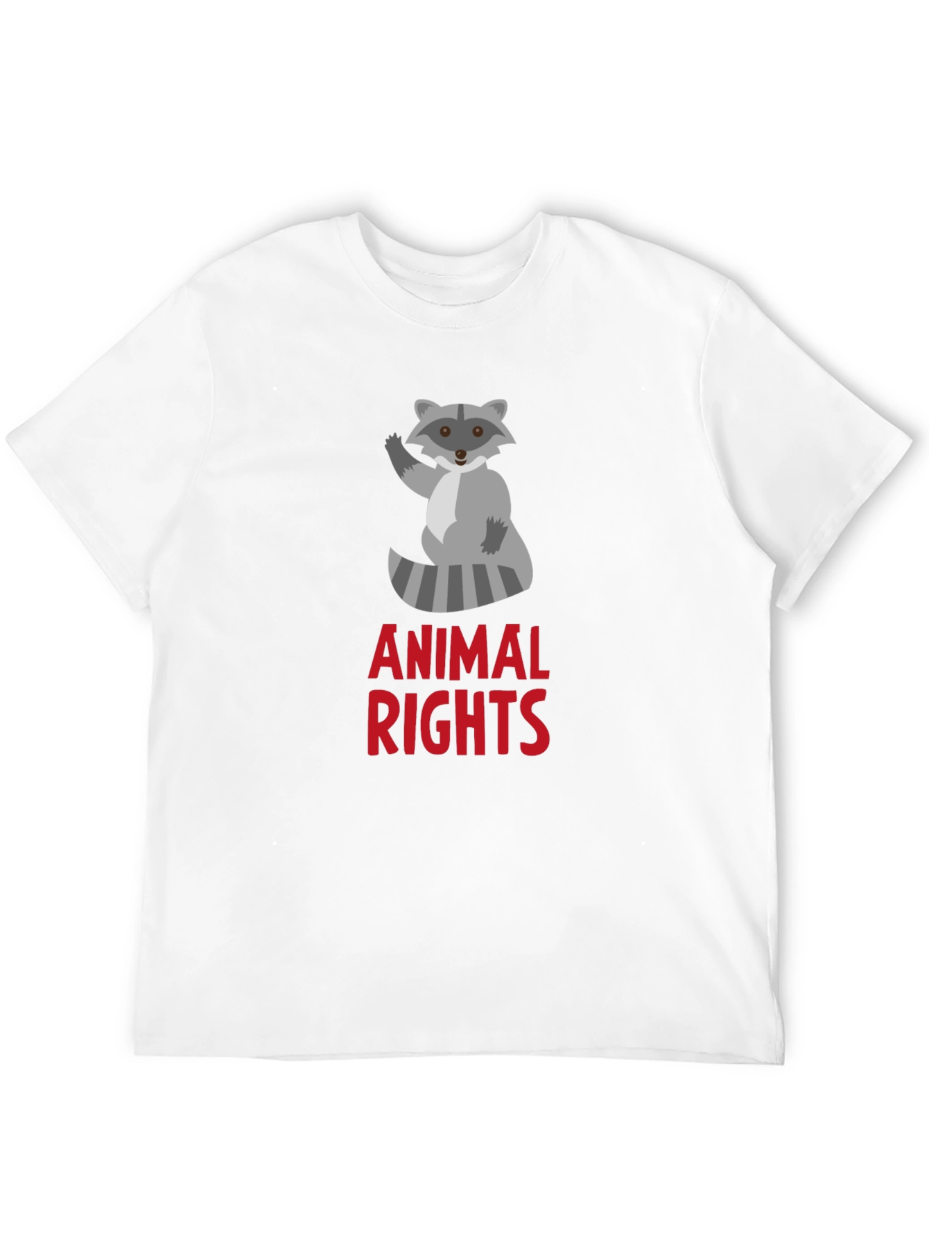 Black Animal Rights Raccoon Graphic Tee view 12