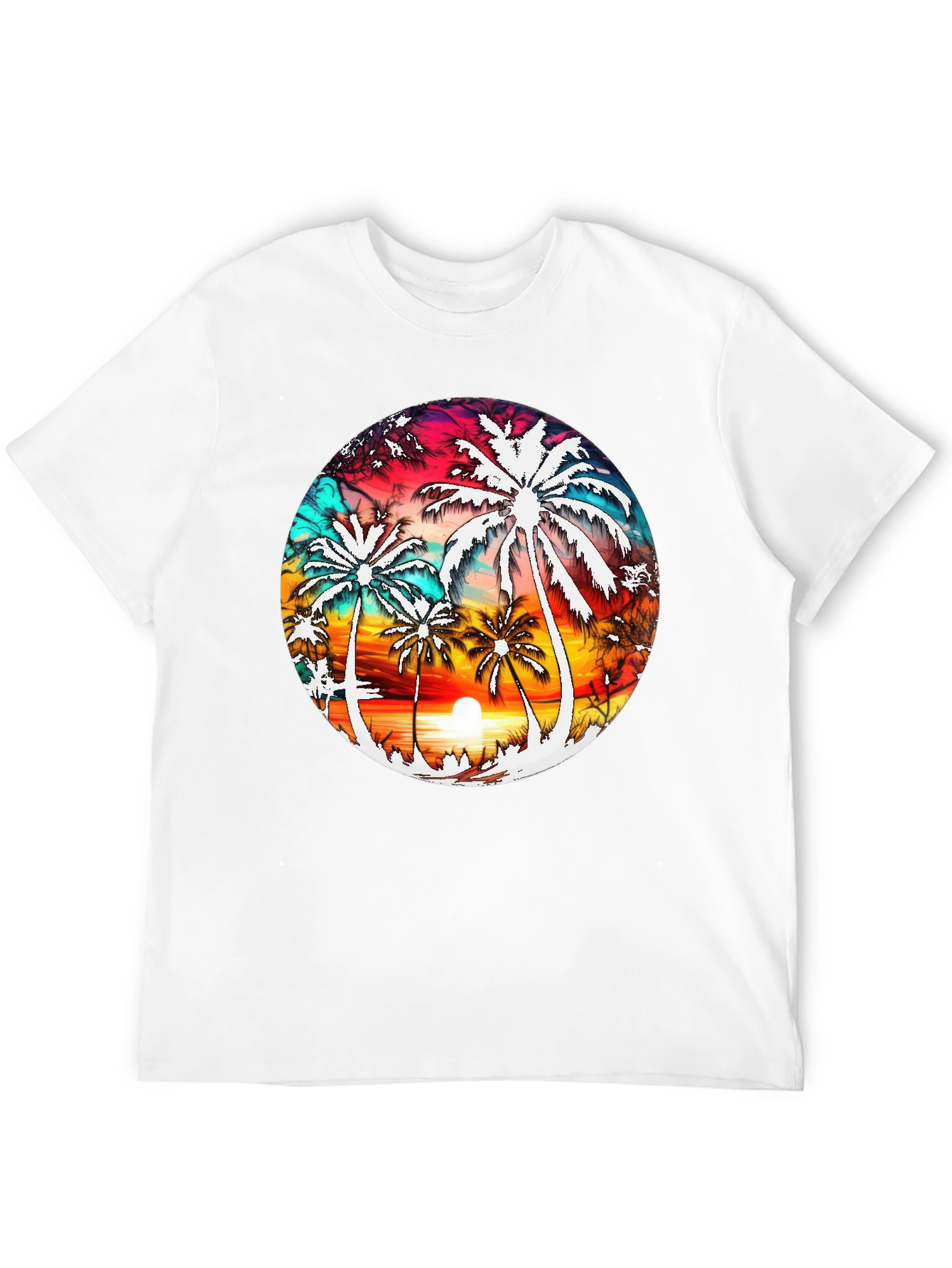 Black Sunset Palm Tree Graphic Tee - Tropical Vibe view 12