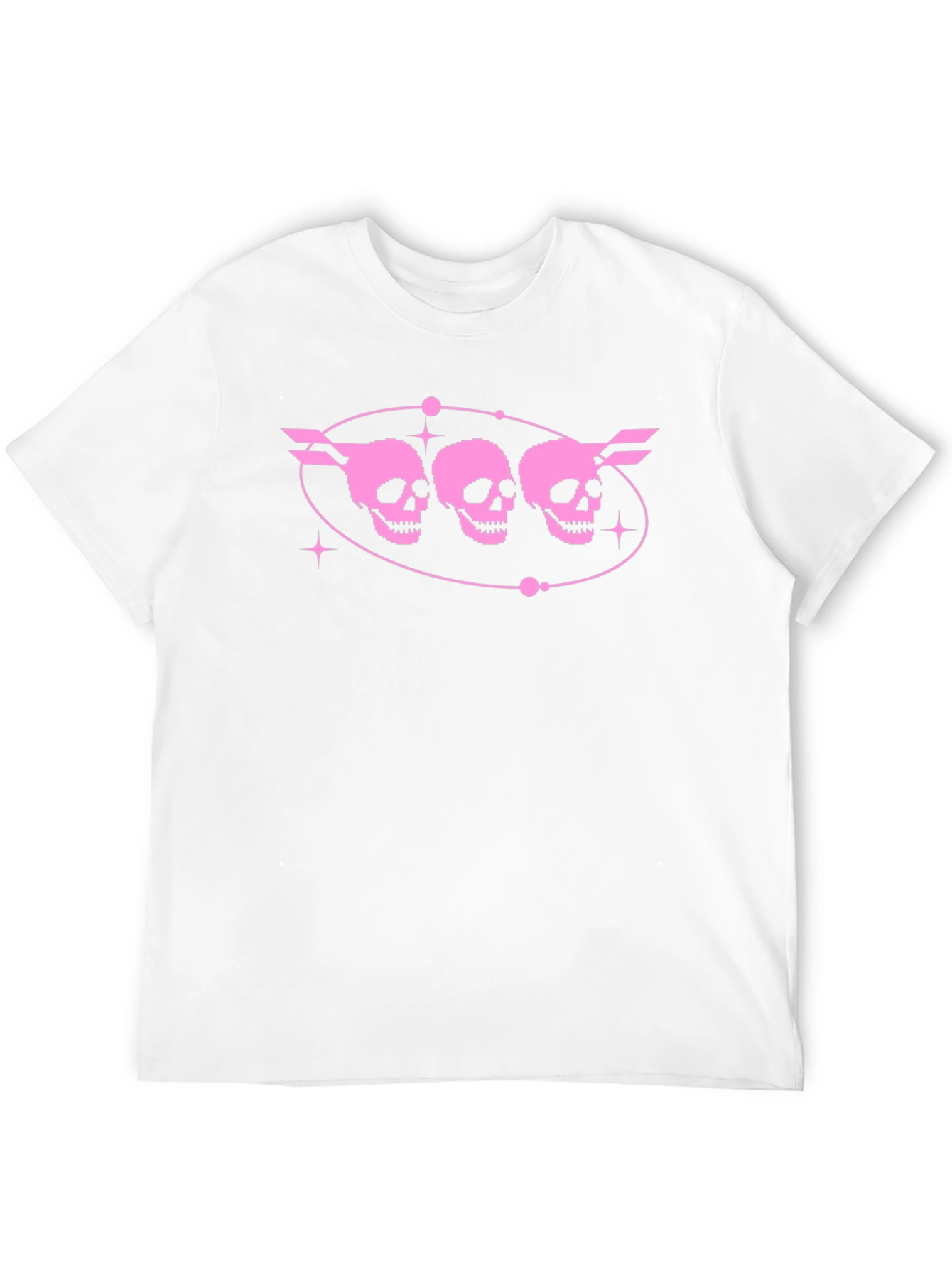 Black Skulls with Wings T-Shirt - Black view 12