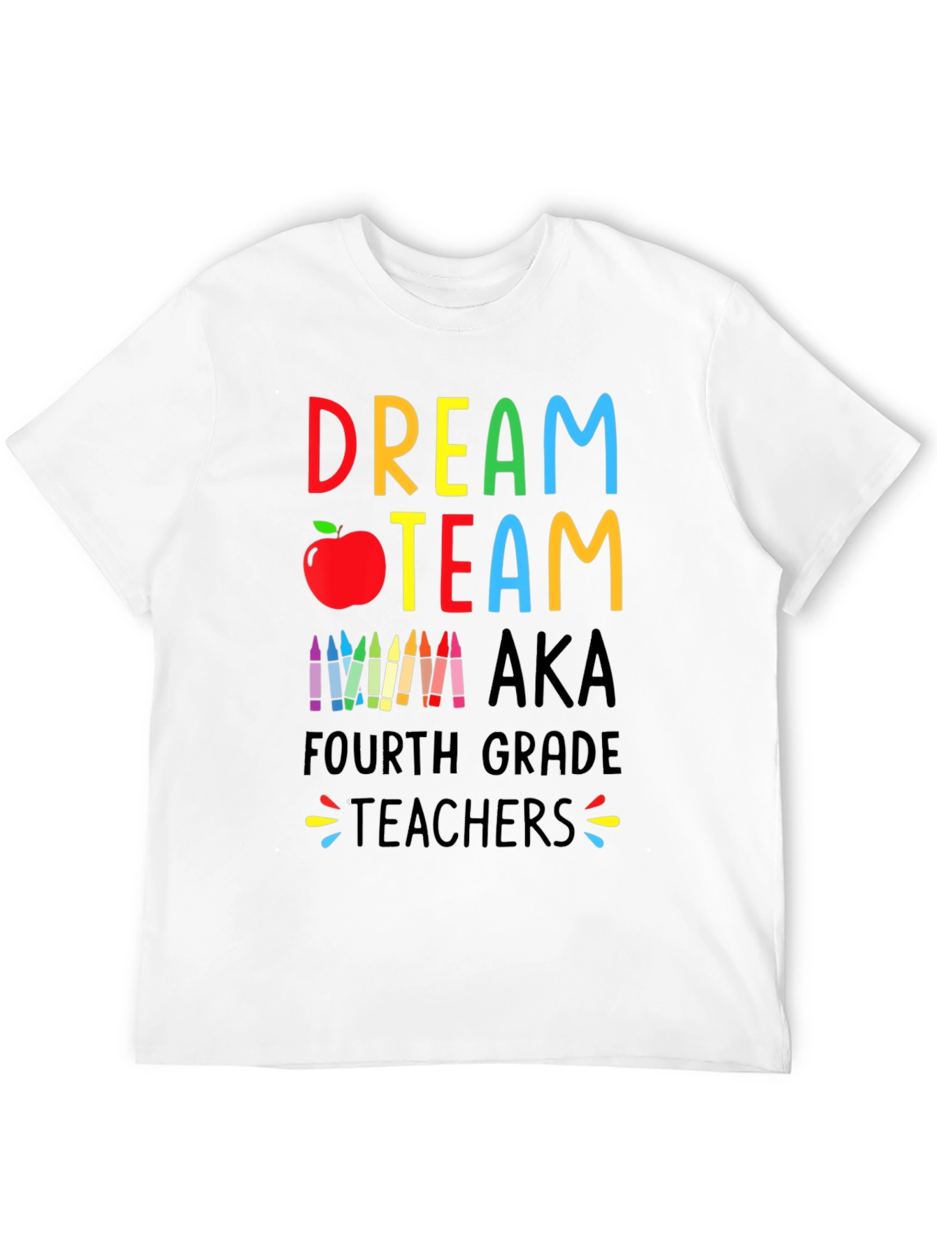 Black Dream Team Teacher Shirt - Fourth Grade view 12