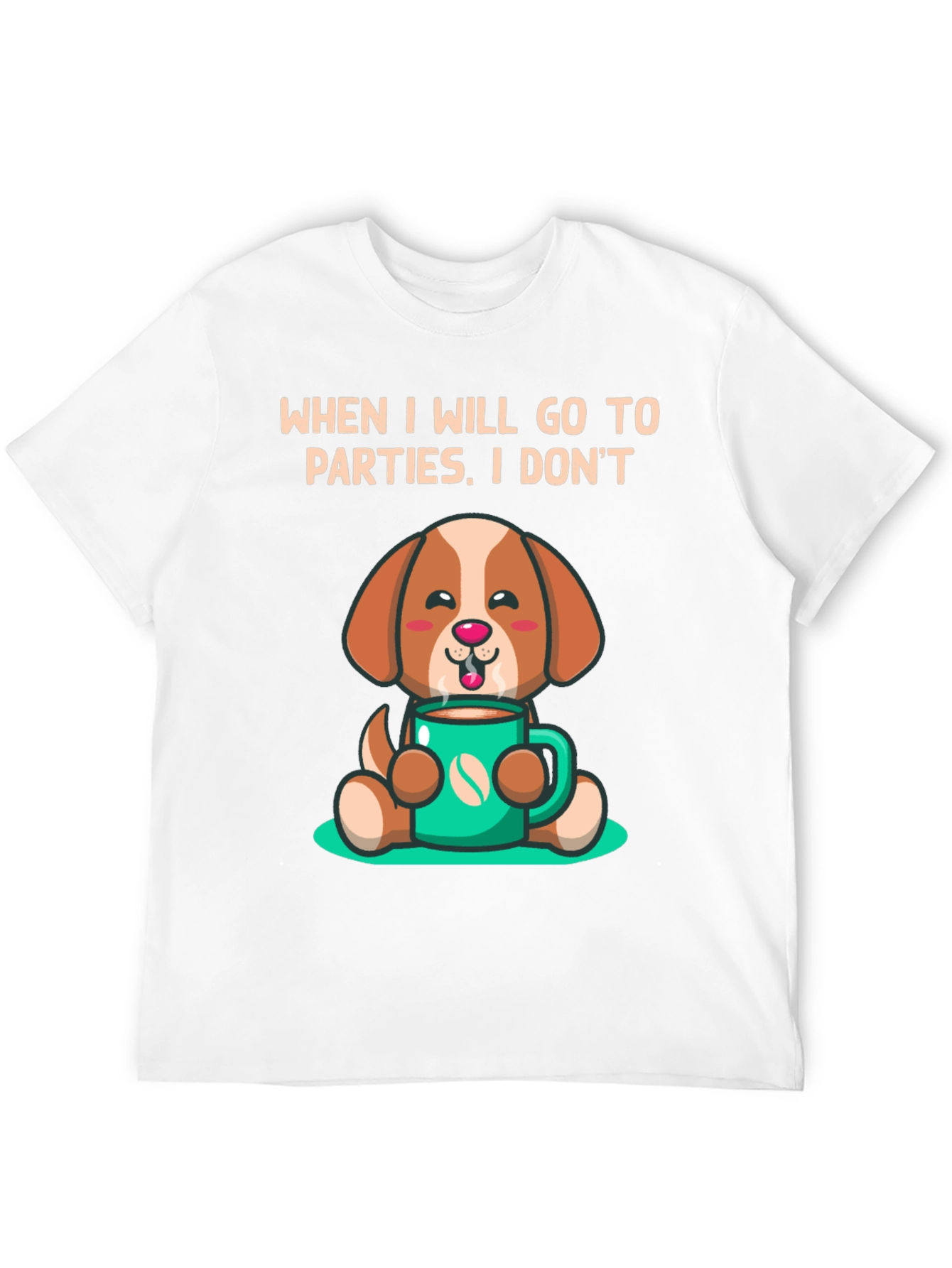 Black Cute Puppy Coffee Lover T-Shirt view 12