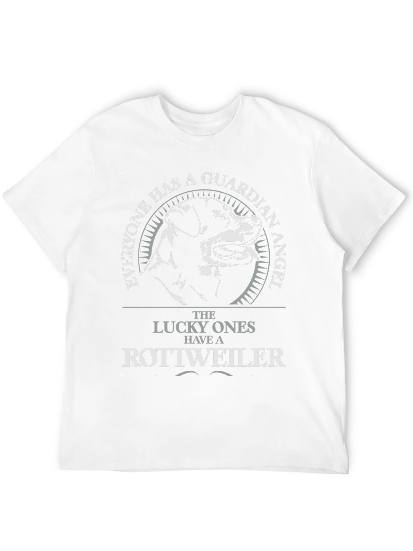 Black Rottweiler Guardian Angel T-Shirt view 12