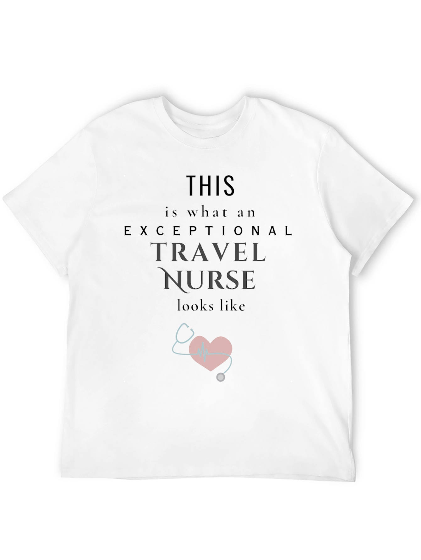 Black Exceptional Travel Nurse T-Shirt view 12