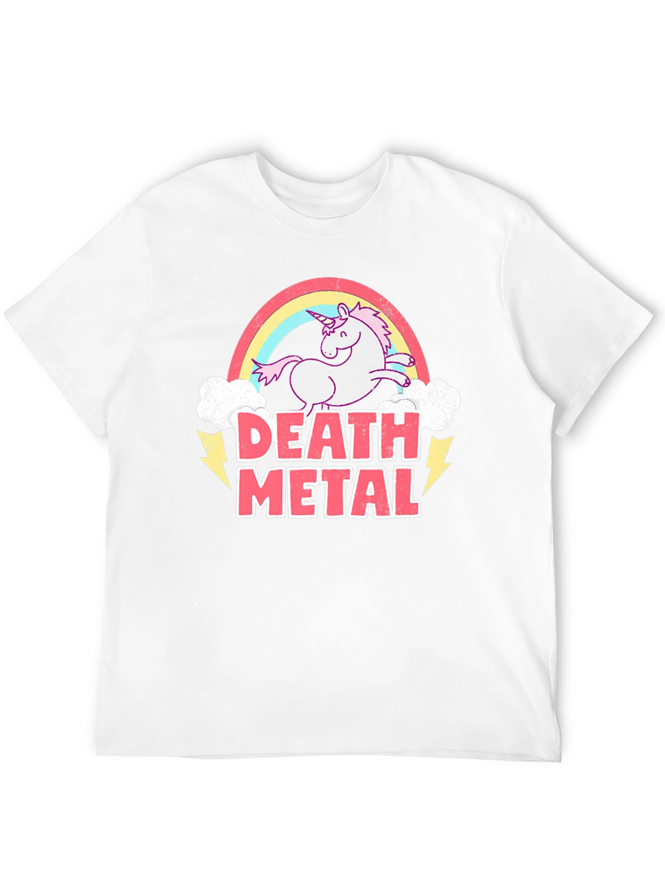 Black Death Metal Unicorn T-Shirt - Black Cotton Tee view 12