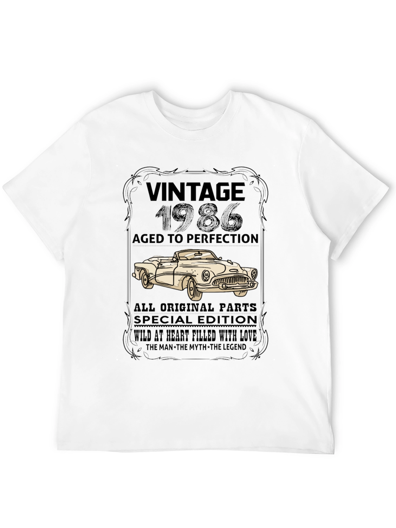 Black Vintage 1986 Aged to Perfection Graphic Tee view 12